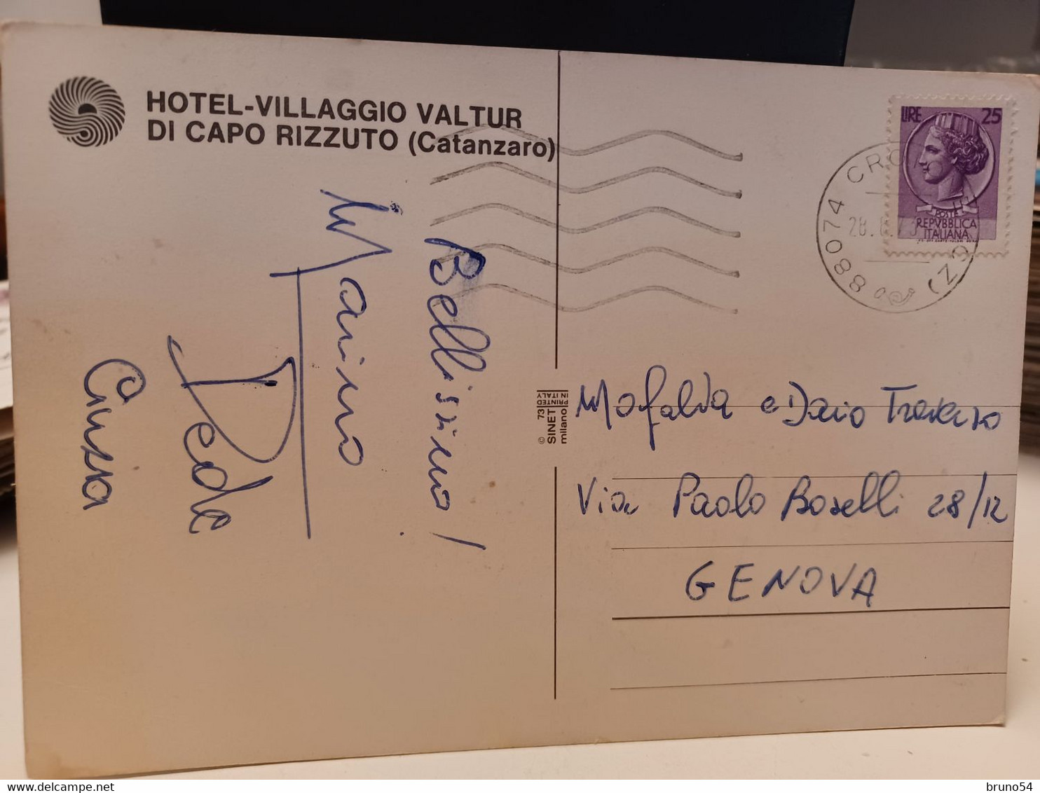 2 Cartoline Hotel Villaggio Di Capo Rizzuto Prov Crotone Anni 70 - Crotone