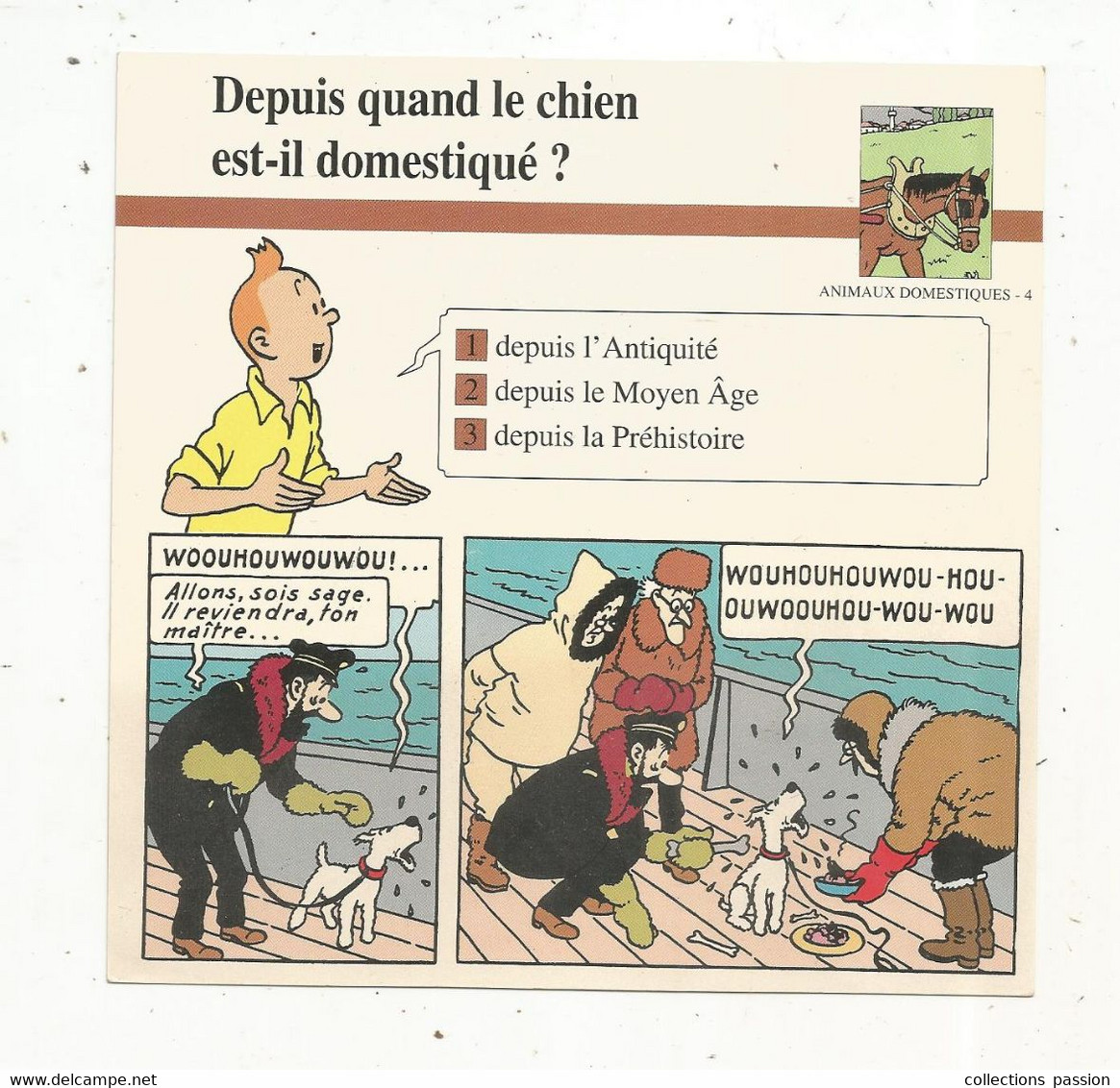 Fiche Illustrée BD,1991,Hergé Moulinsart / Casterman, TINTIN, L'étoile Mystérieuse, 150x150 Mm, Frais Fr 1.65e - Autres & Non Classés