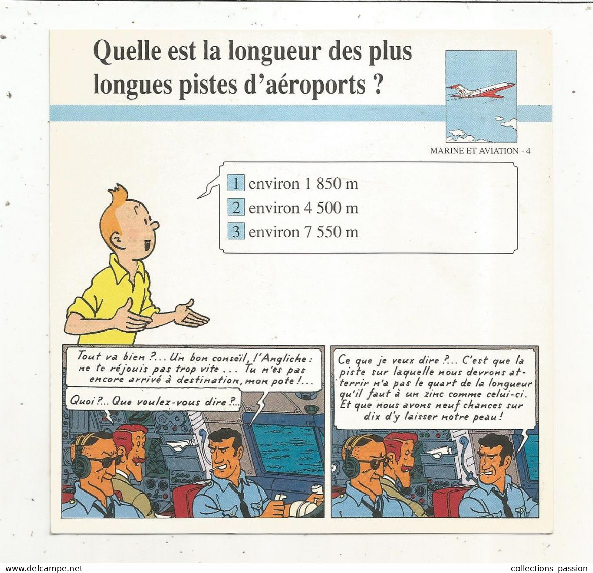 Fiche Illustrée BD,1991,Hergé Moulinsart / Casterman, TINTIN, Vol 714 Pour Sidney, 150x150 Mm, Frais Fr 1.65e - Autres & Non Classés