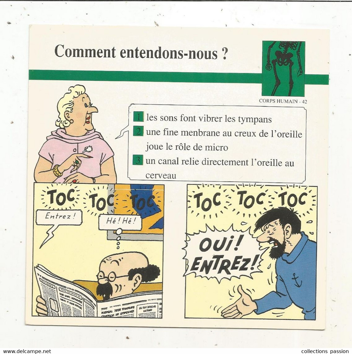 Fiche Illustrée BD,1991,Hergé Moulinsart / Casterman, TINTIN, Tintin Et Les Picaros, 150x150 Mm, Frais Fr 1.65e - Autres & Non Classés