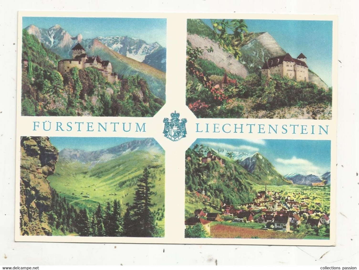 Cp , LIECHTENSTEIN , Castle Of Prince FRANZ-JOSEPH II...MULTIVUES, Vierge - Liechtenstein