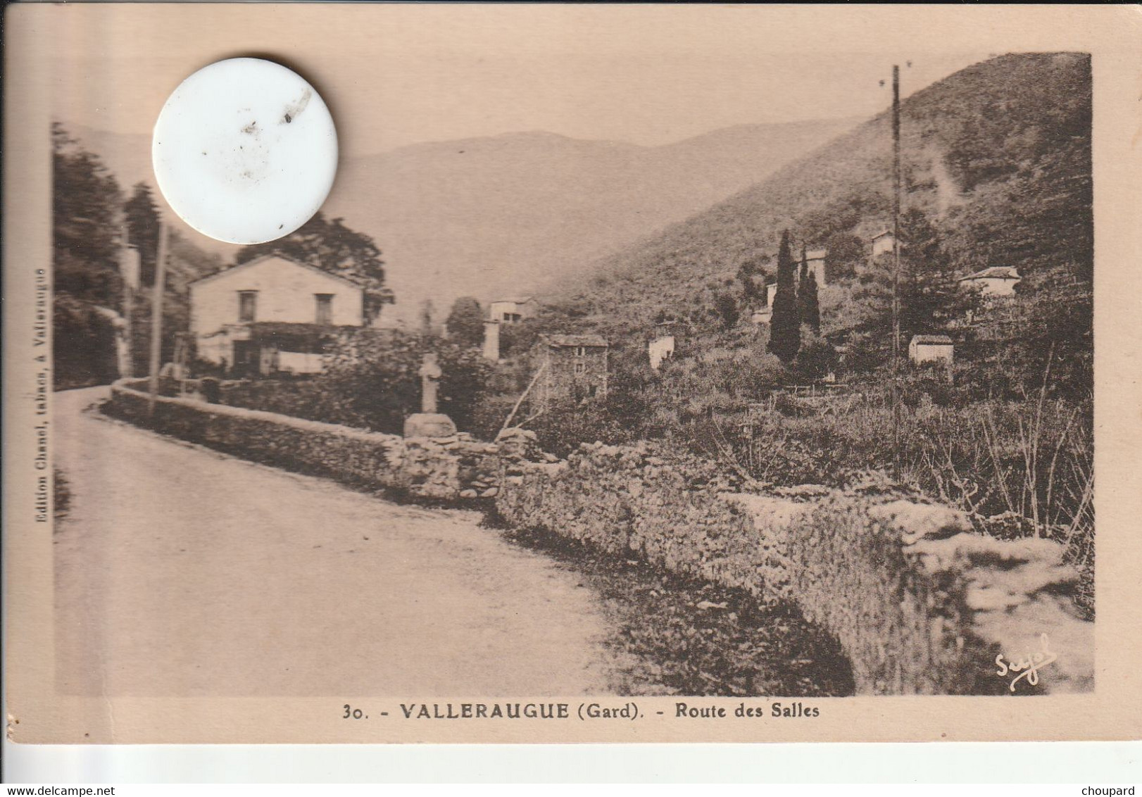 30 -  Carte  Postale Ancienne De  VALLERAUGUE    Route Des Salles - Valleraugue