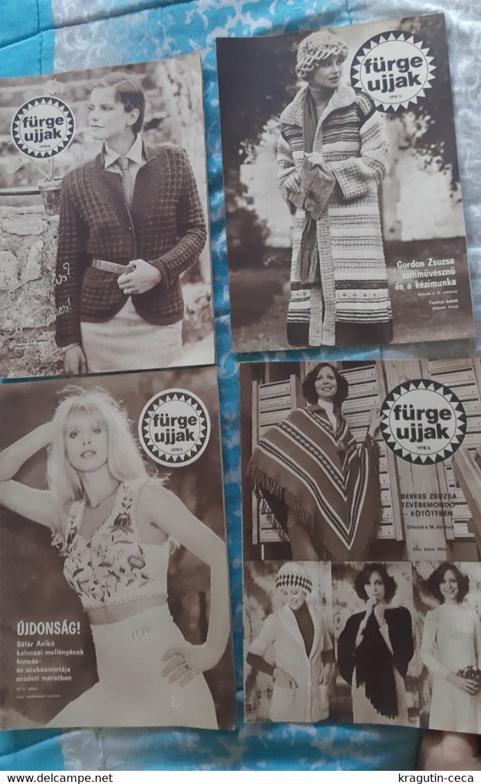 1978 79 Fürge Ujjak HUNGARY VINTAGE WOMAN FASHION Handicrafts Crochet LOT MAGAZINE NEWSPAPERS CHILDREN KNITTING WOOLWORK - Lifestyle & Mode