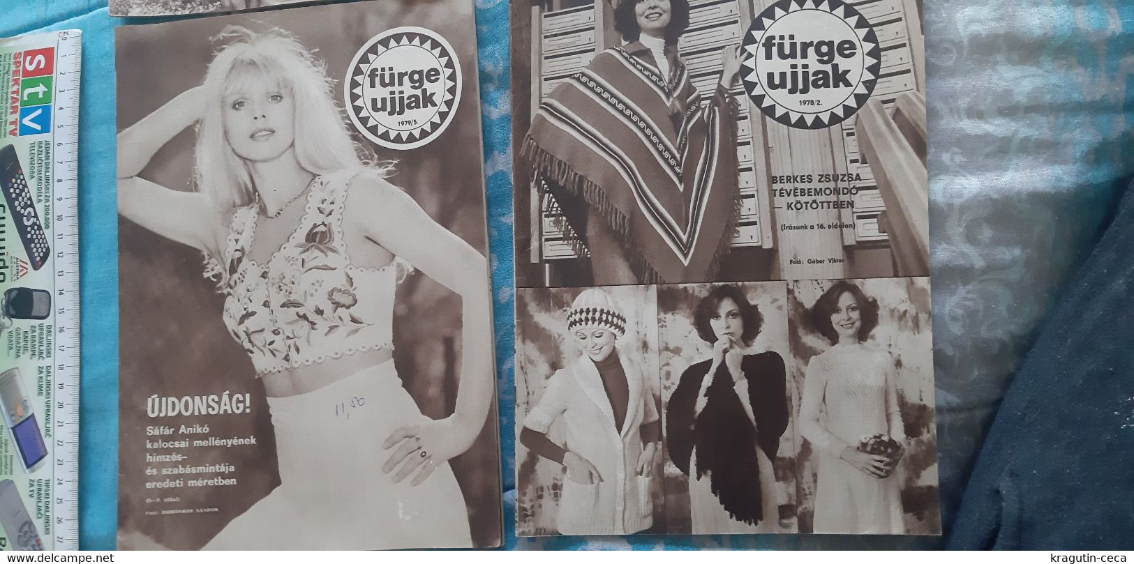 1978 79 Fürge Ujjak HUNGARY VINTAGE WOMAN FASHION Handicrafts Crochet LOT MAGAZINE NEWSPAPERS CHILDREN KNITTING WOOLWORK - Fashion