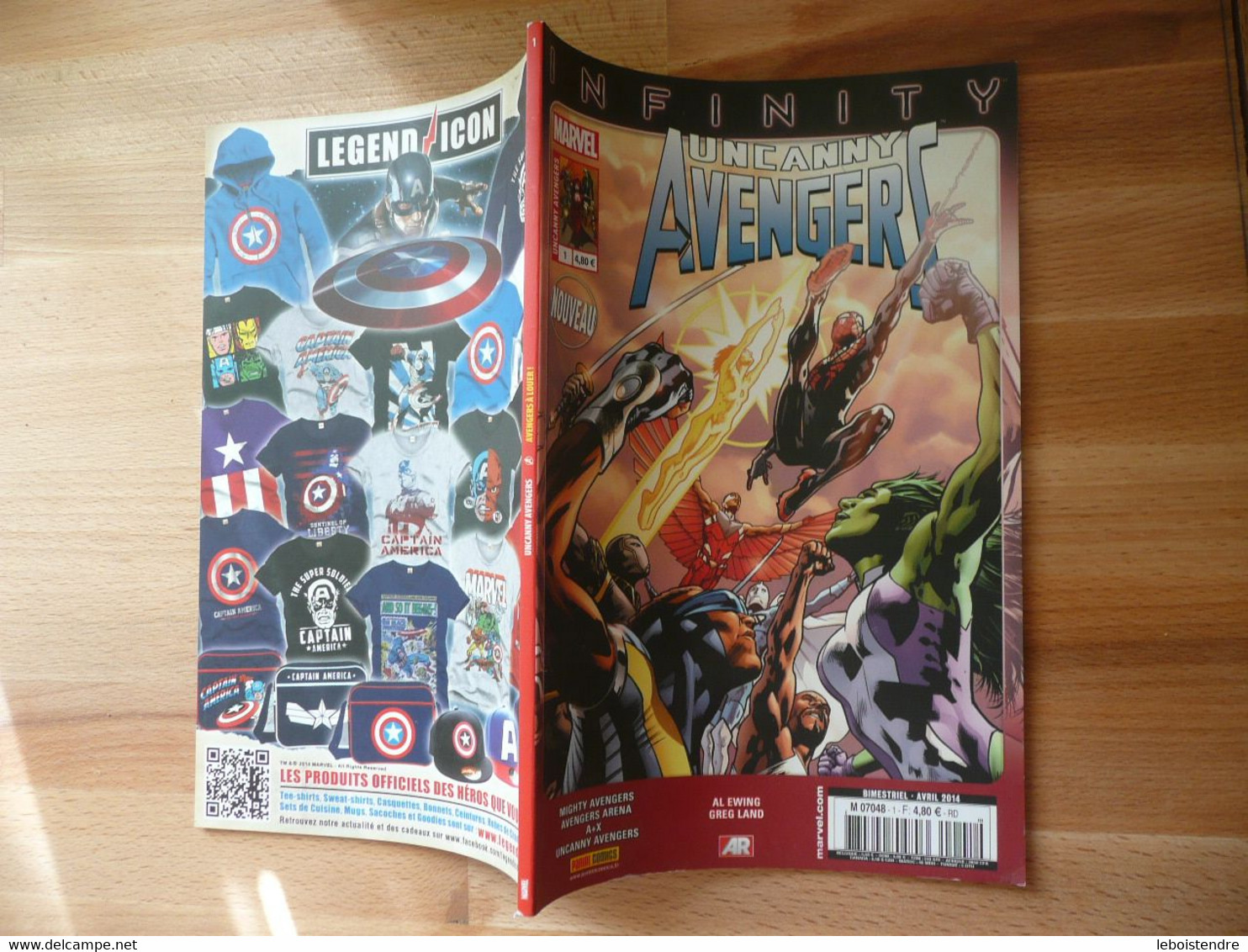 UNCANNY AVENGERS N 1 AVRIL 2014 INFINITY  MARVEL  PANINI COMICS TRES BON ETAT - Marvel France