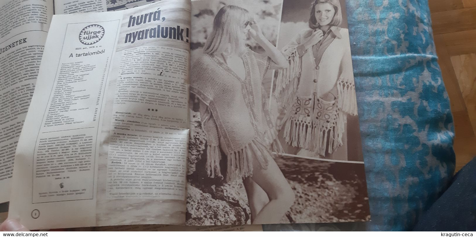 1975 79 Fürge Ujjak HUNGARY VINTAGE WOMAN FASHION handicrafts crochet LOT MAGAZINE NEWSPAPERS CHILDREN KNITTING WOOLWORK