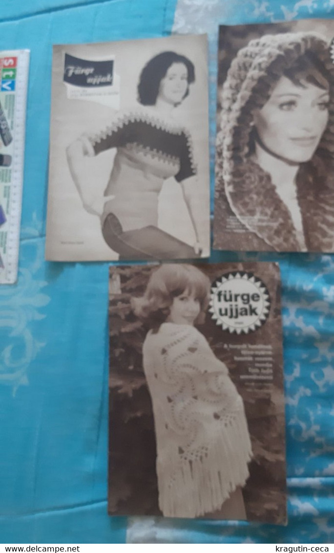 1978  Fürge Ujjak HUNGARY VINTAGE WOMAN FASHION Handicrafts Crochet LOT MAGAZINE NEWSPAPERS CHILDREN KNITTING WOOLWORK - Fashion