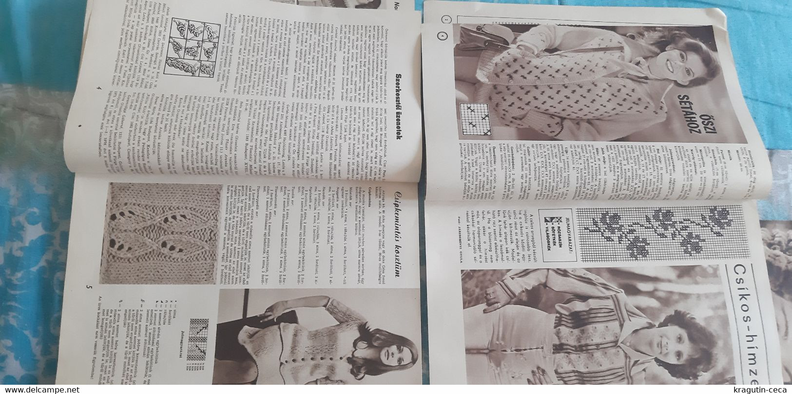 1978  Fürge Ujjak HUNGARY VINTAGE WOMAN FASHION handicrafts crochet LOT MAGAZINE NEWSPAPERS CHILDREN KNITTING WOOLWORK