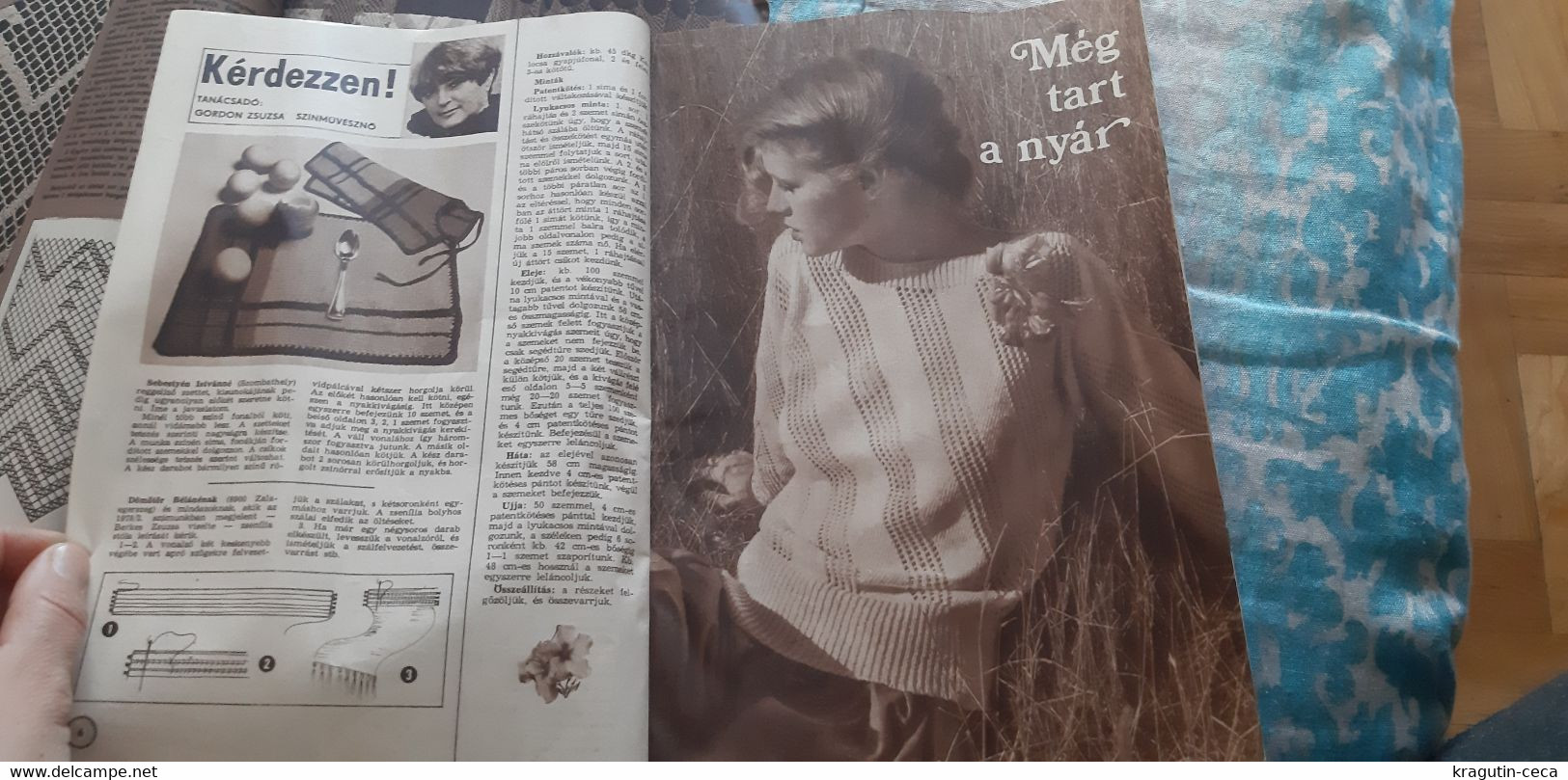 1978  Fürge Ujjak HUNGARY VINTAGE WOMAN FASHION handicrafts crochet LOT MAGAZINE NEWSPAPERS CHILDREN KNITTING WOOLWORK