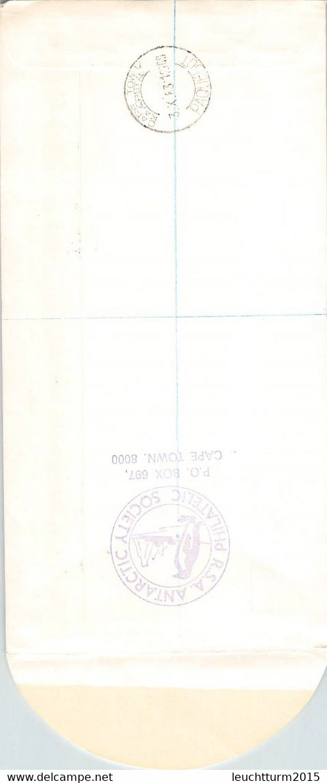 SOUTH AFRICA - POSTED AT SEA OFF GOUGH ISLAND 1983 / GR242 - Lettres & Documents