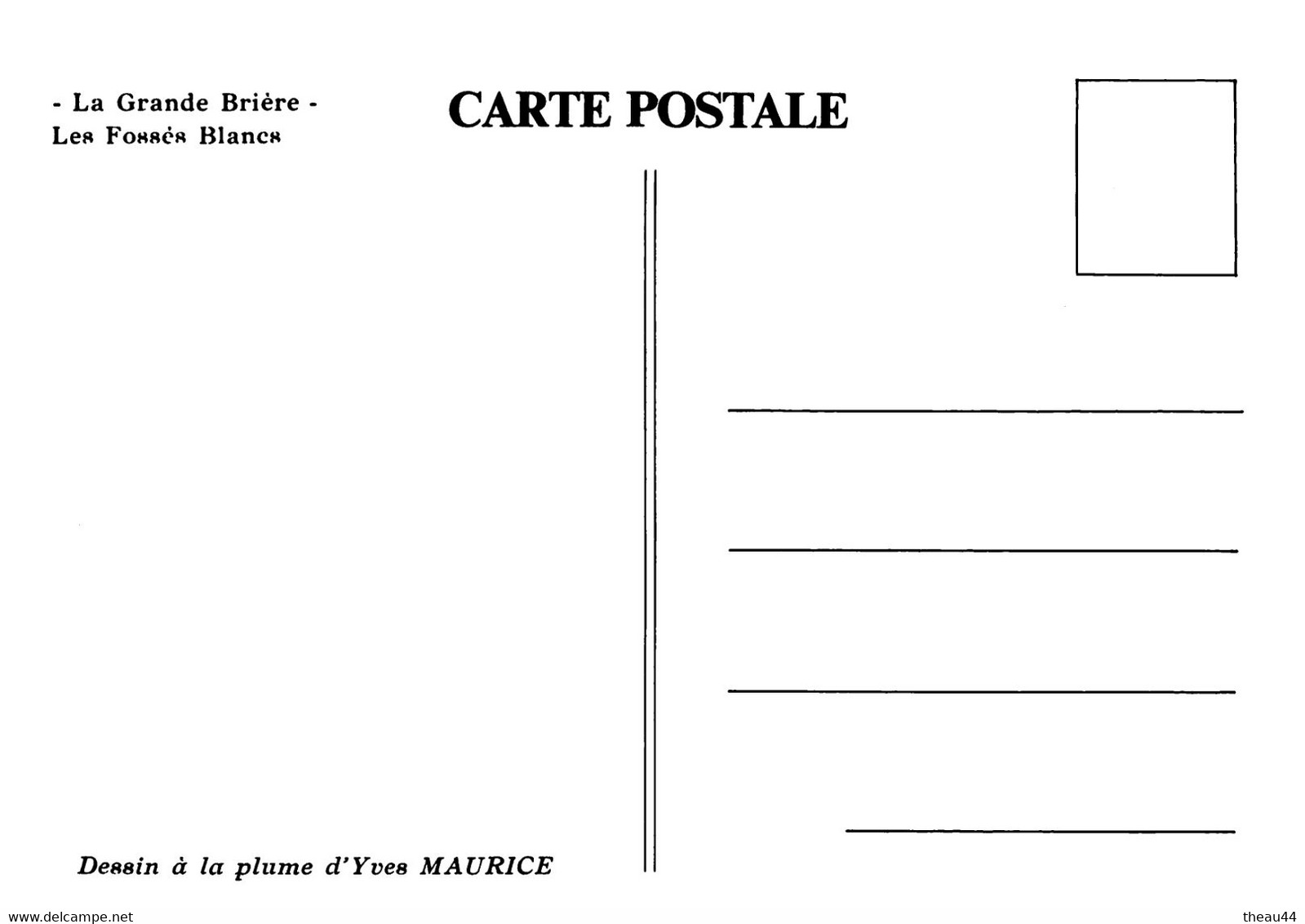 SAINT-LYPHARD  -  Lot de 8 Cartes de la Grande Brière  -  Le Village de KERHINET -  Illustrateur " Yves MAURICE "
