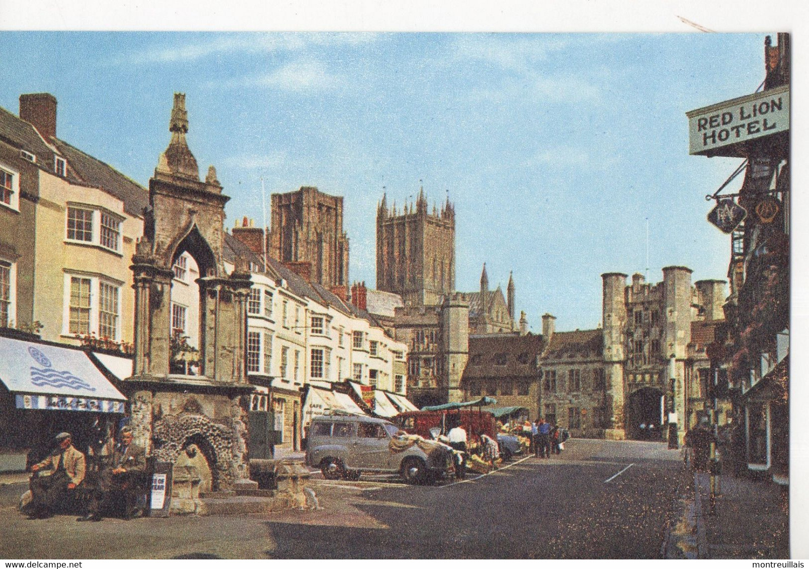 CPA, ROYAUME-UNI, ANGLETERRE, Market Place, WELLS, SOMERSET, Great Towers, Jamais Voyagée - Wells