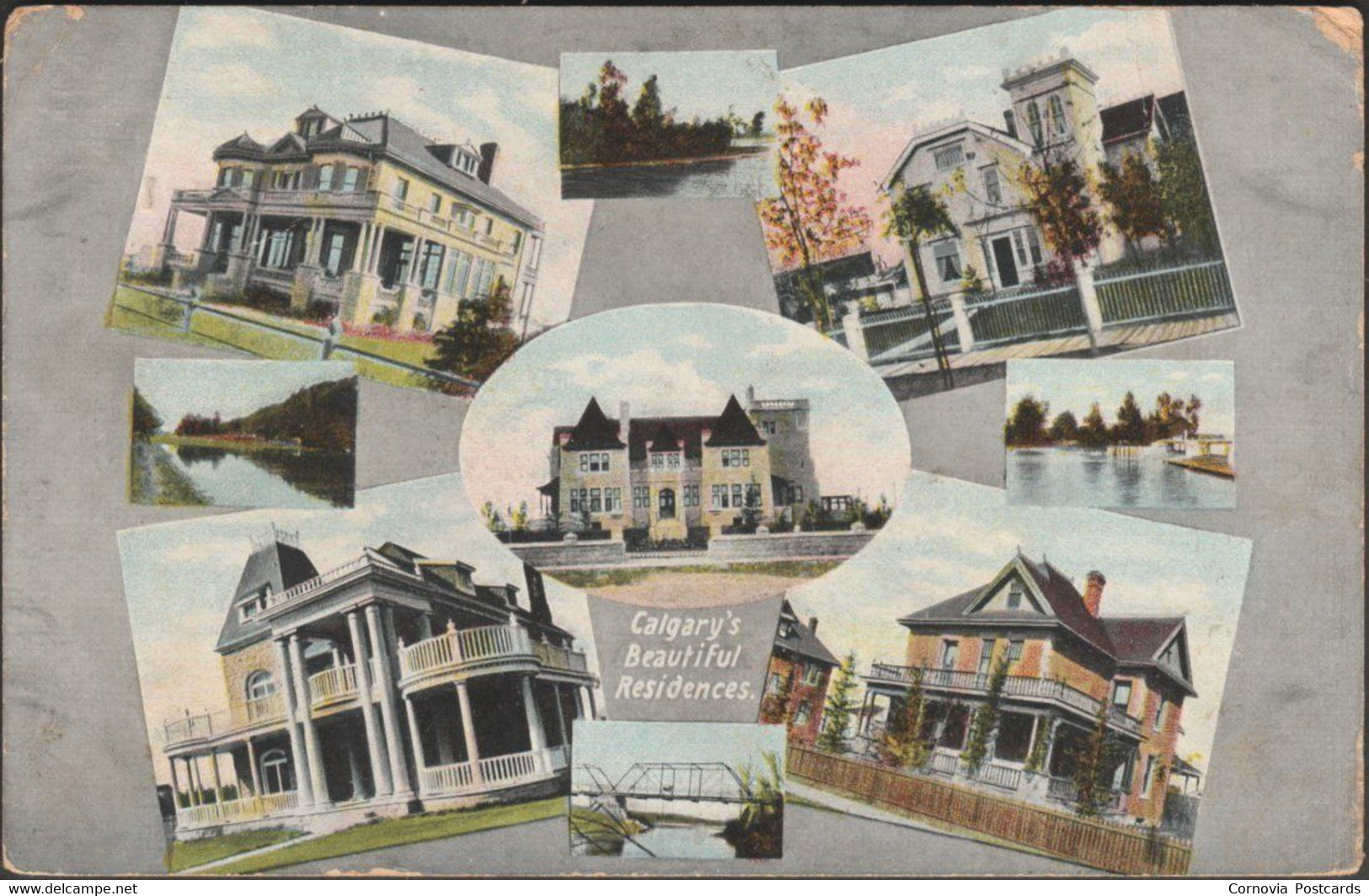 Calgary's Beautiful Residences, Alberta, C.1905-10 - W G MacFarlane Postcard - Calgary