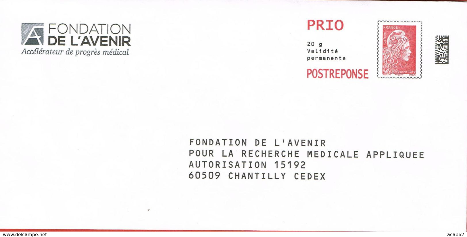 France. Postréponse. Fondation De L'avenir N° 298564 - Listos A Ser Enviados: Respuesta