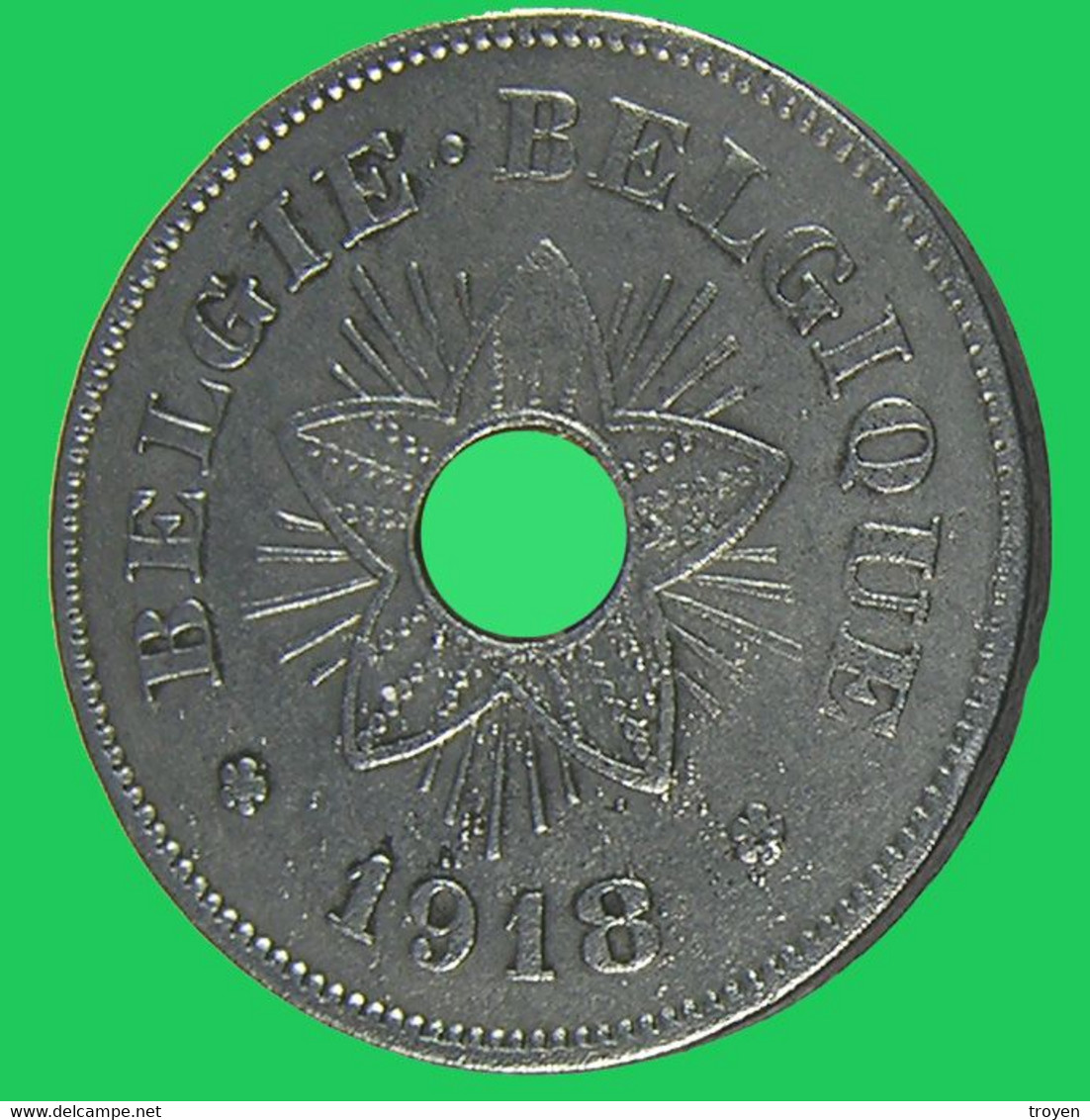 50 Centimes  - Belgique - 1918 - Zinc - TTB - - 50 Cent