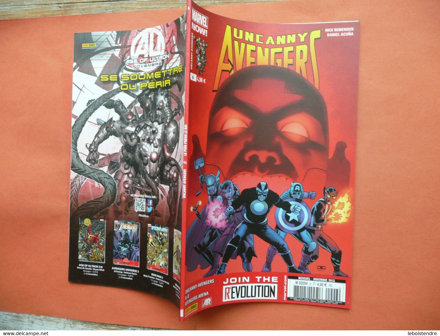 UNCANNY AVENGERS  N 6 NOVEMBRE 2013 JOIN THE REVOLUTION MARVEL NOW !  PANINI COMICS TRES BON ETAT - Marvel France