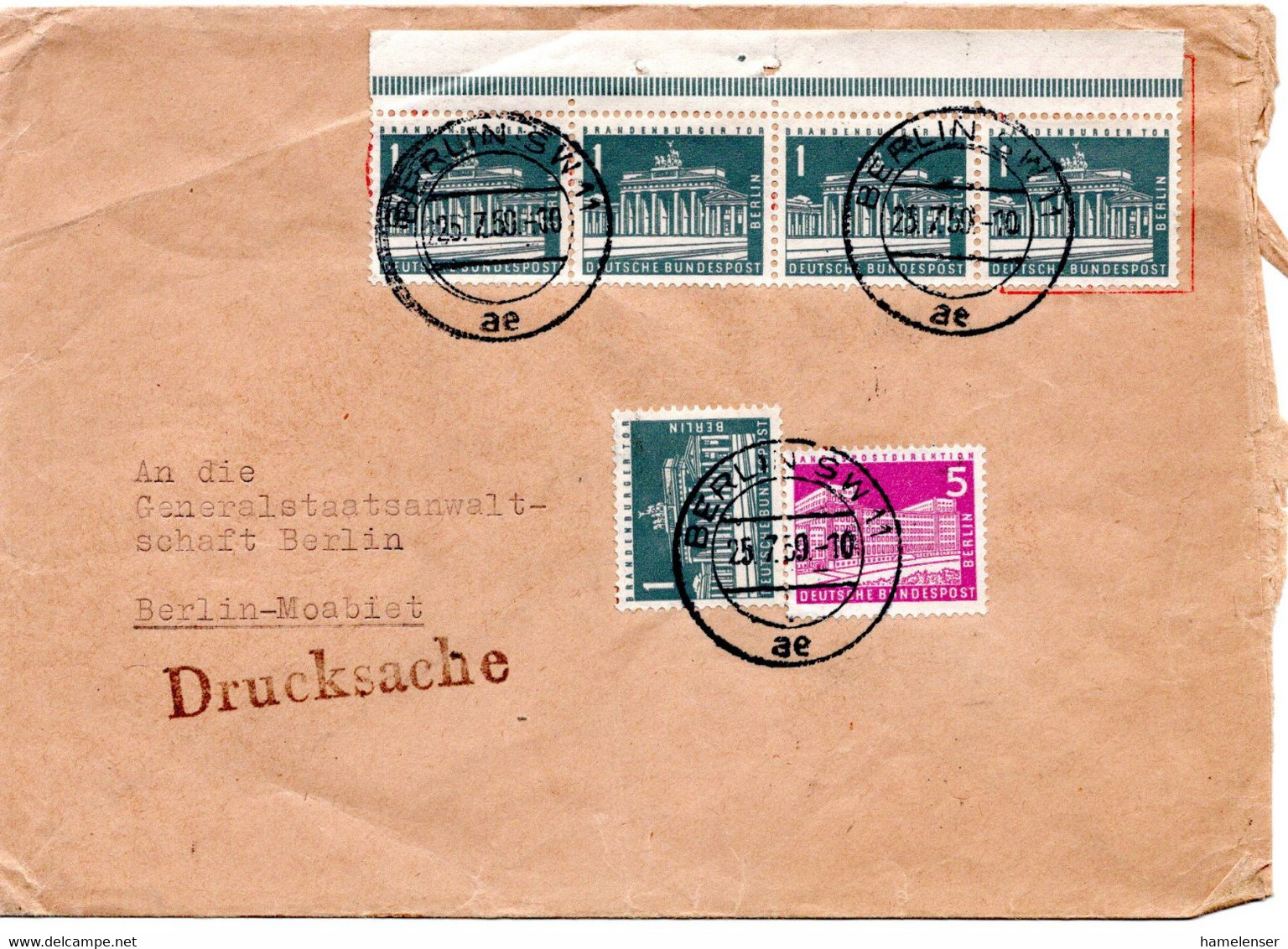 57778 - Berlin - 1960 - 5Pfg. Bauten MiF A DrucksBf Innerh BERLIN - Covers & Documents