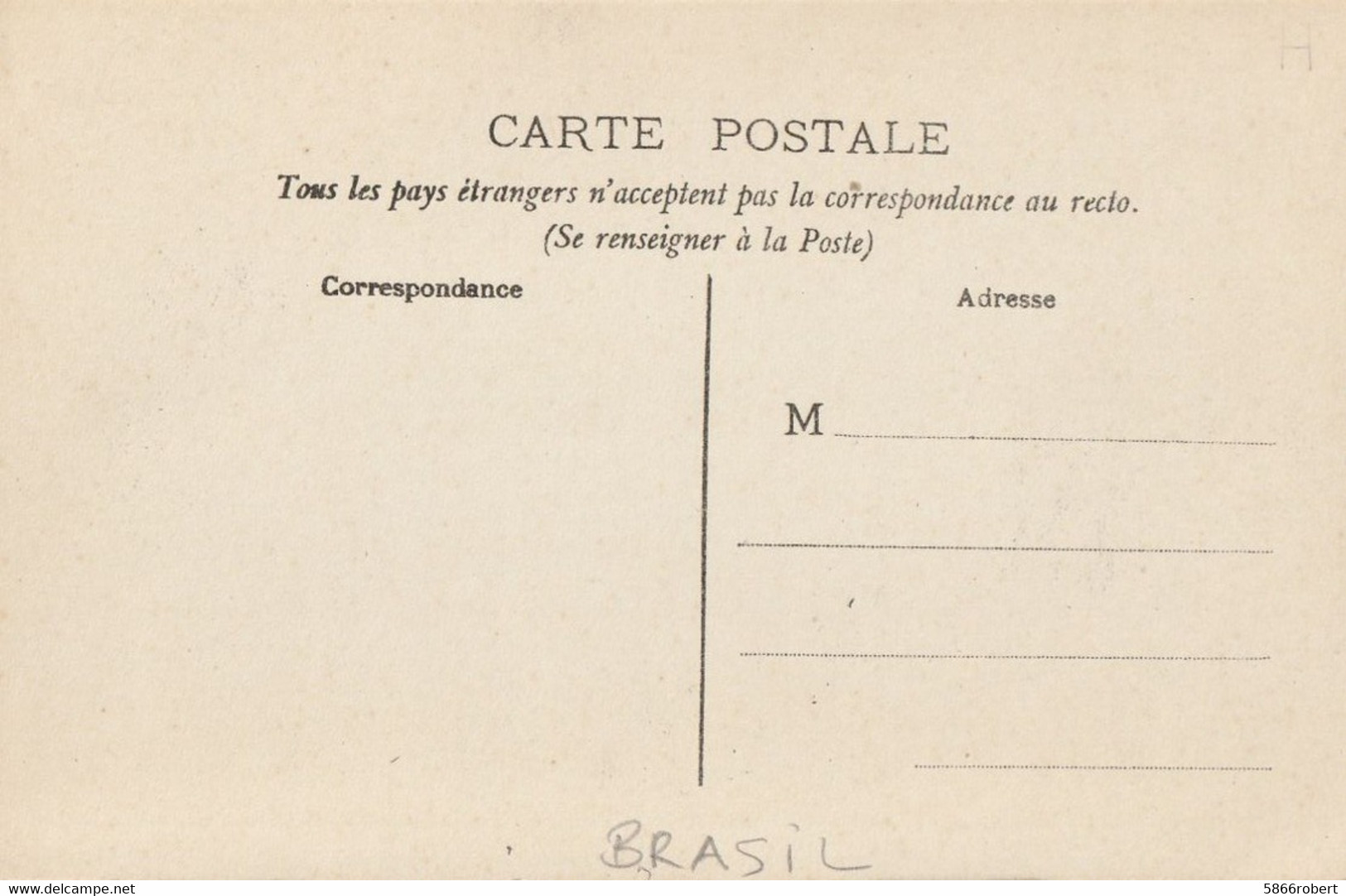 CARTE POSTALE ORIGINALE ANCIENNE : GOYAZ  INTERIEUR DU BRESIL VILLA EUROPEENNE ANIMEE BRESIL - Goiânia