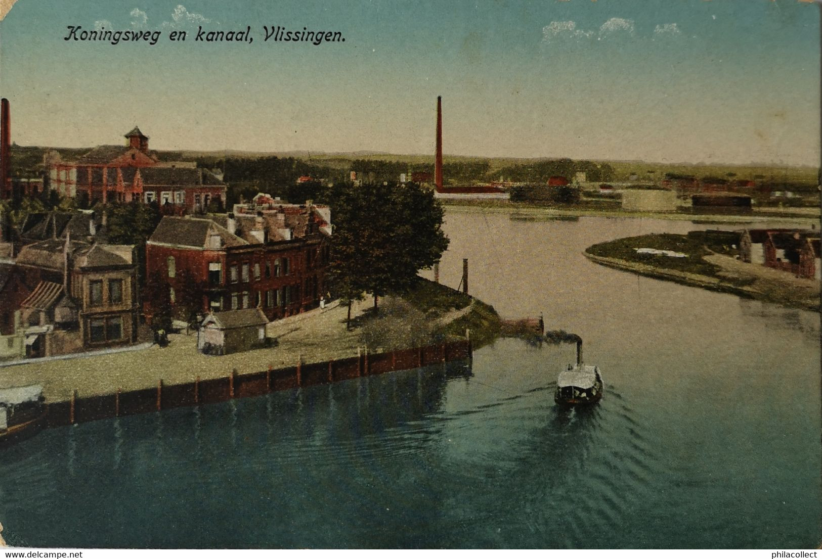 Vlissingen (Zld) Koningsweg En Kanaal 1918 Militair /hoekjes - Vlissingen