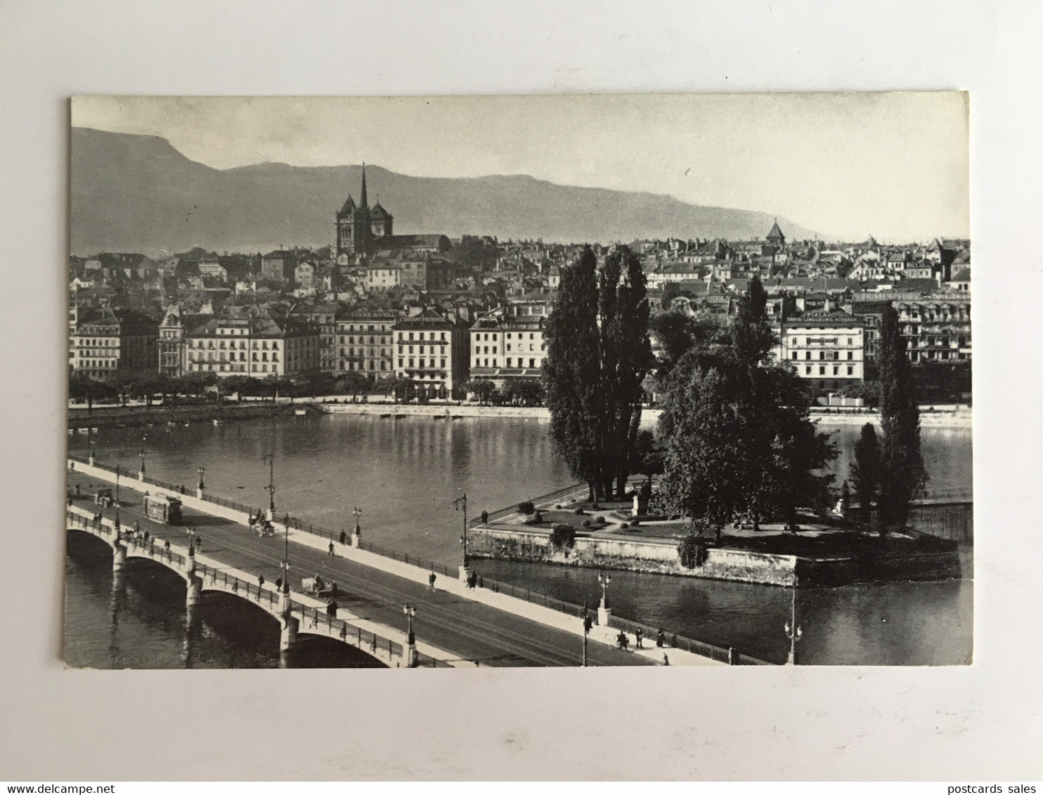 Geneve Pont Du Mont Blanc Ile Jean Jacques Rousseau Et La Ville Pont Bridge Brucke - Pont-la-Ville