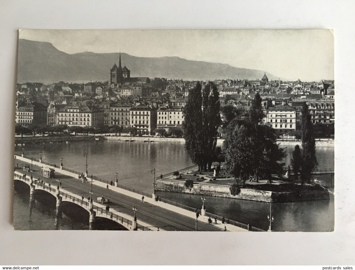 Geneve Pont Du Mont Blanc Ile Jean Jacques Rousseau Et La Ville Pont Bridge Brucke - Pont-la-Ville