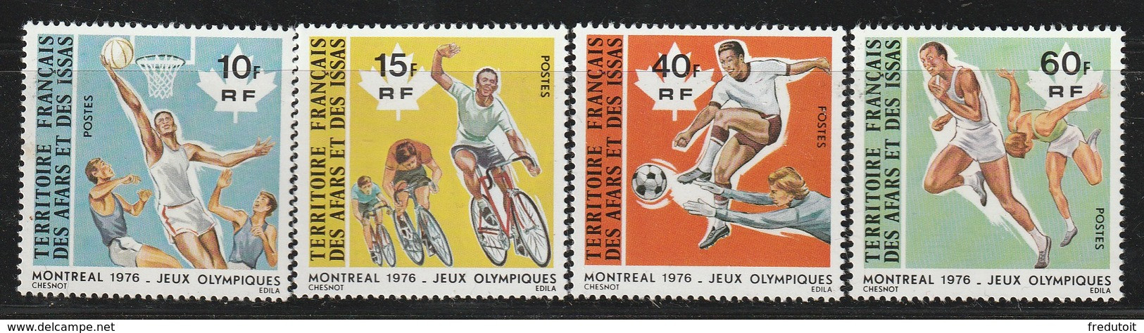 AFARS Et ISSAS - N°431/4 ** (1976) Jeux Olympiques De Montréal - Nuevos