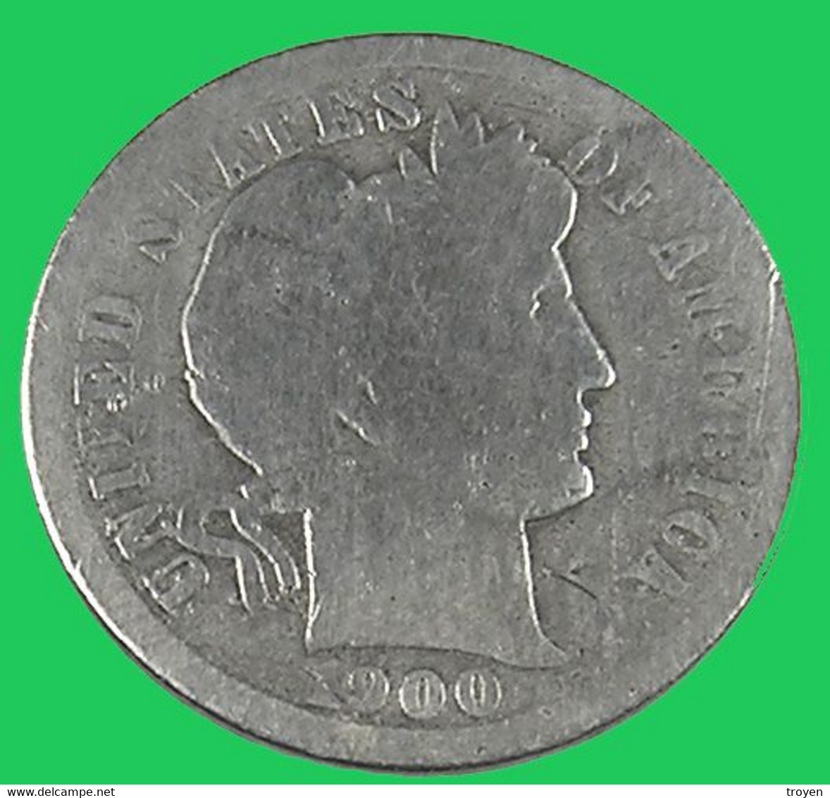 1 Dime - Barber - USA - Arg - 1900 0 - B + - - 1892-1916: Barber