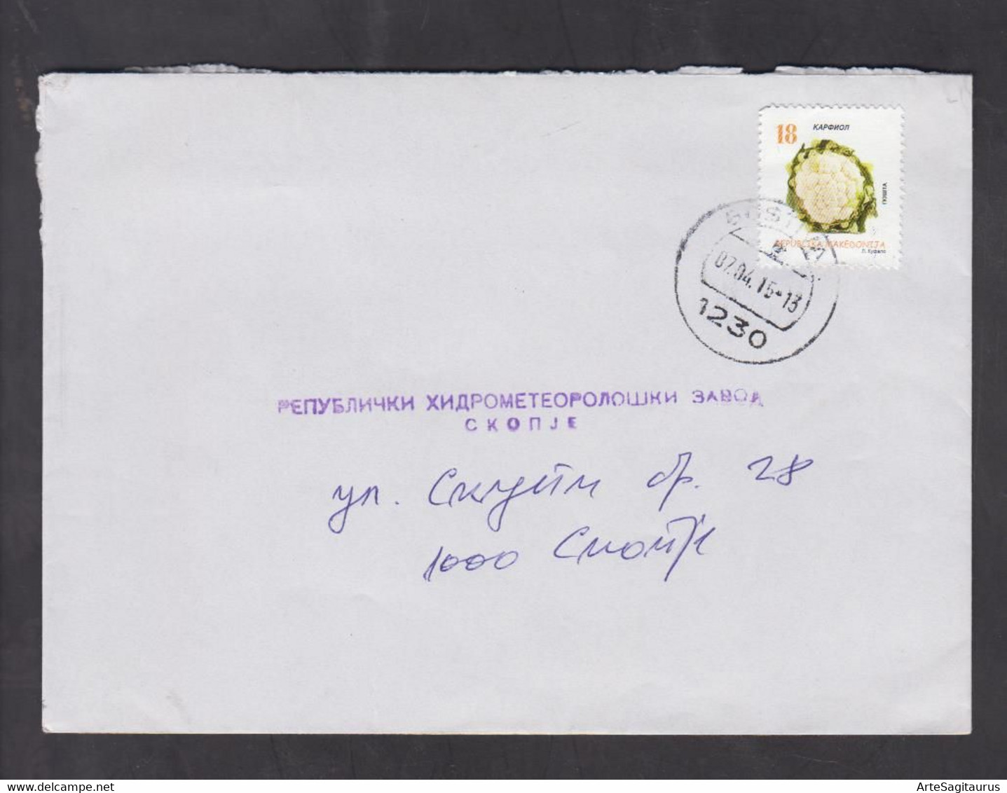 REPUBLIC OF MACEDONIA, COVER, MICHEL 706 - VEGETABLES-Cabage, Food  + - Groenten