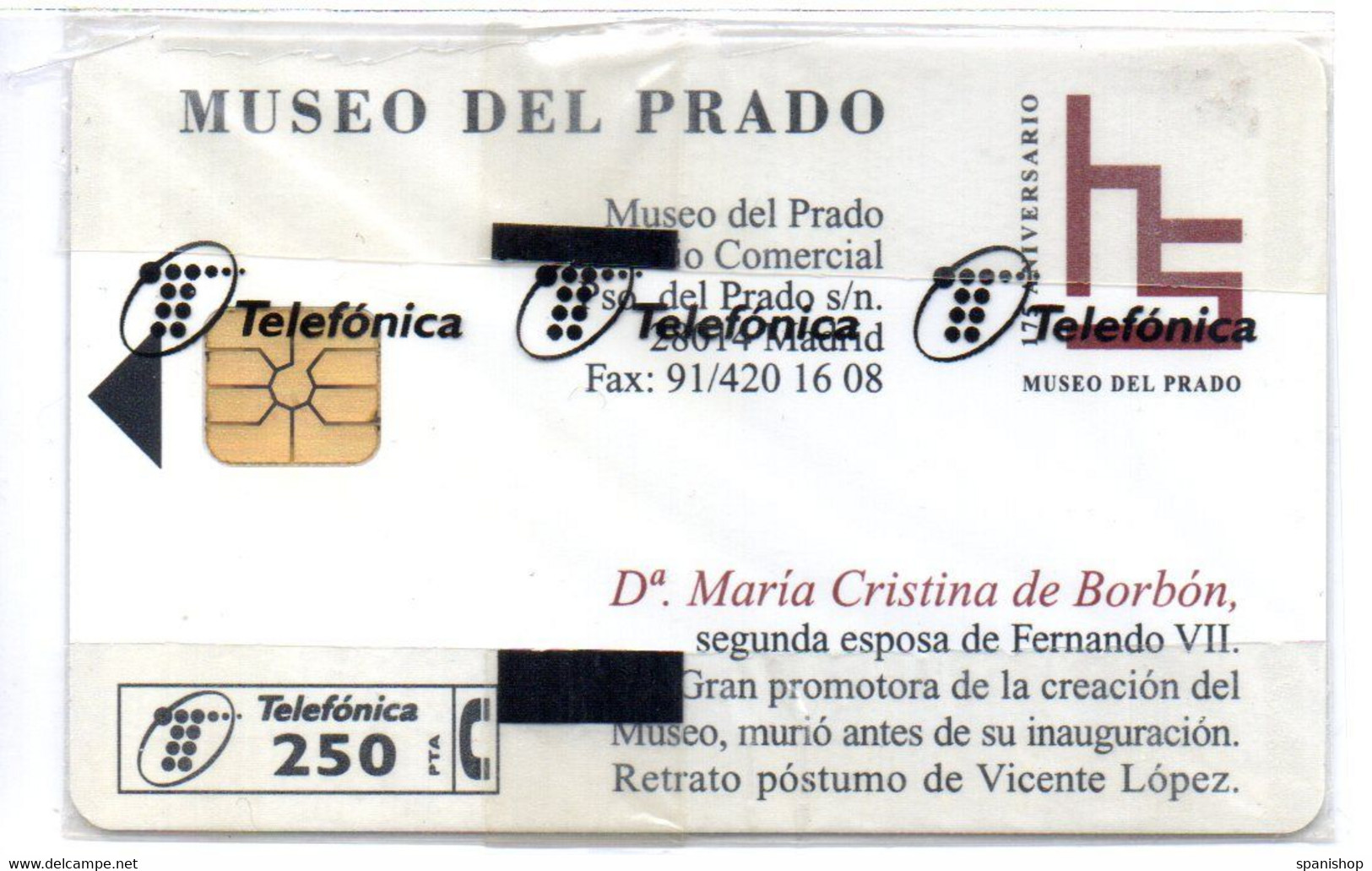SPAIN MUSEO DEL PRADO *ERROR - MISTAKE*  RRR  PHONECARD - Fouten & Varianten