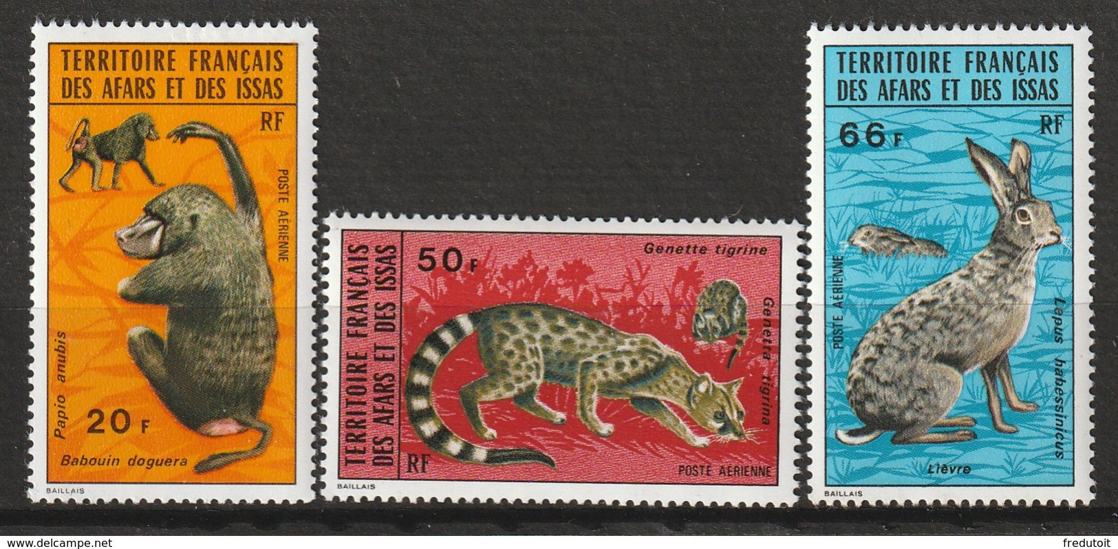 AFARS Et ISSAS - PA N°94/6 ** (1973) Animaux - Unused Stamps