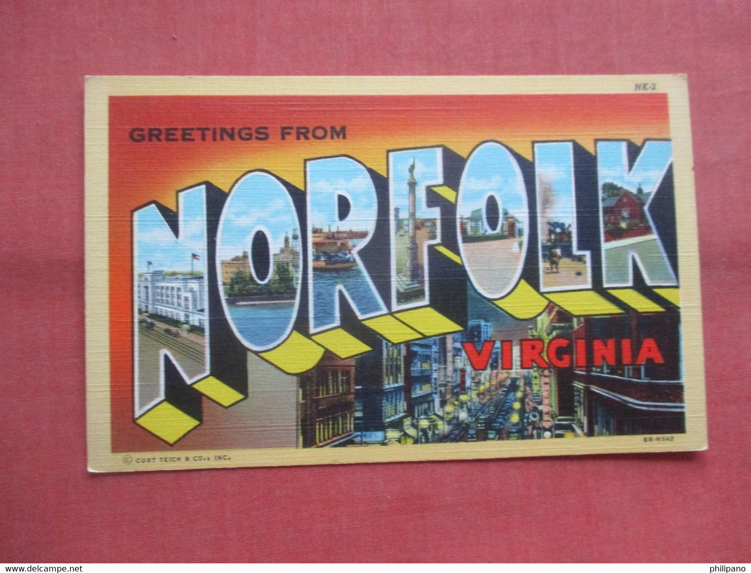 Greetings  Norfolk   Virginia          Ref 5561 - Norfolk