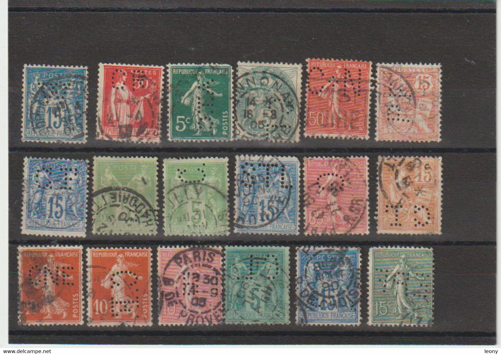 TIMBRES DIVERS   "  PERFORES  "   De FRANCE - Andere & Zonder Classificatie