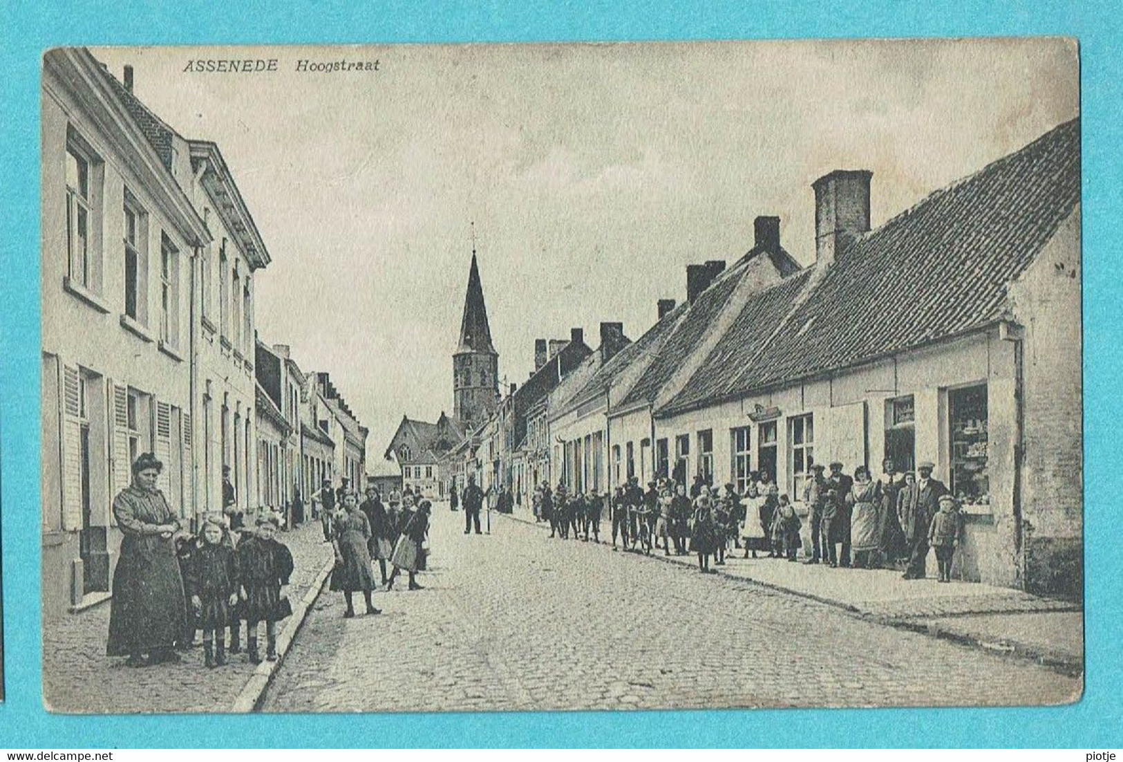 * Assenede (Meetjesland - Oost Vlaanderen) * (Photo Fl. De Rycke - Uitg Fr. Van De Wijnkel) Hoogstraat, Animée, Unique - Assenede