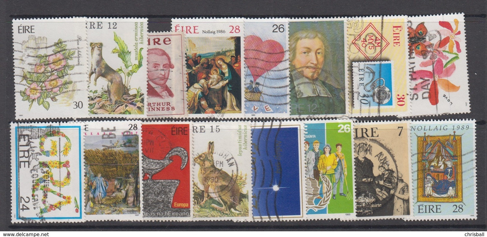 Ireland Stamps Collection Of 82 Different Used Commemoratives . - Collections, Lots & Séries