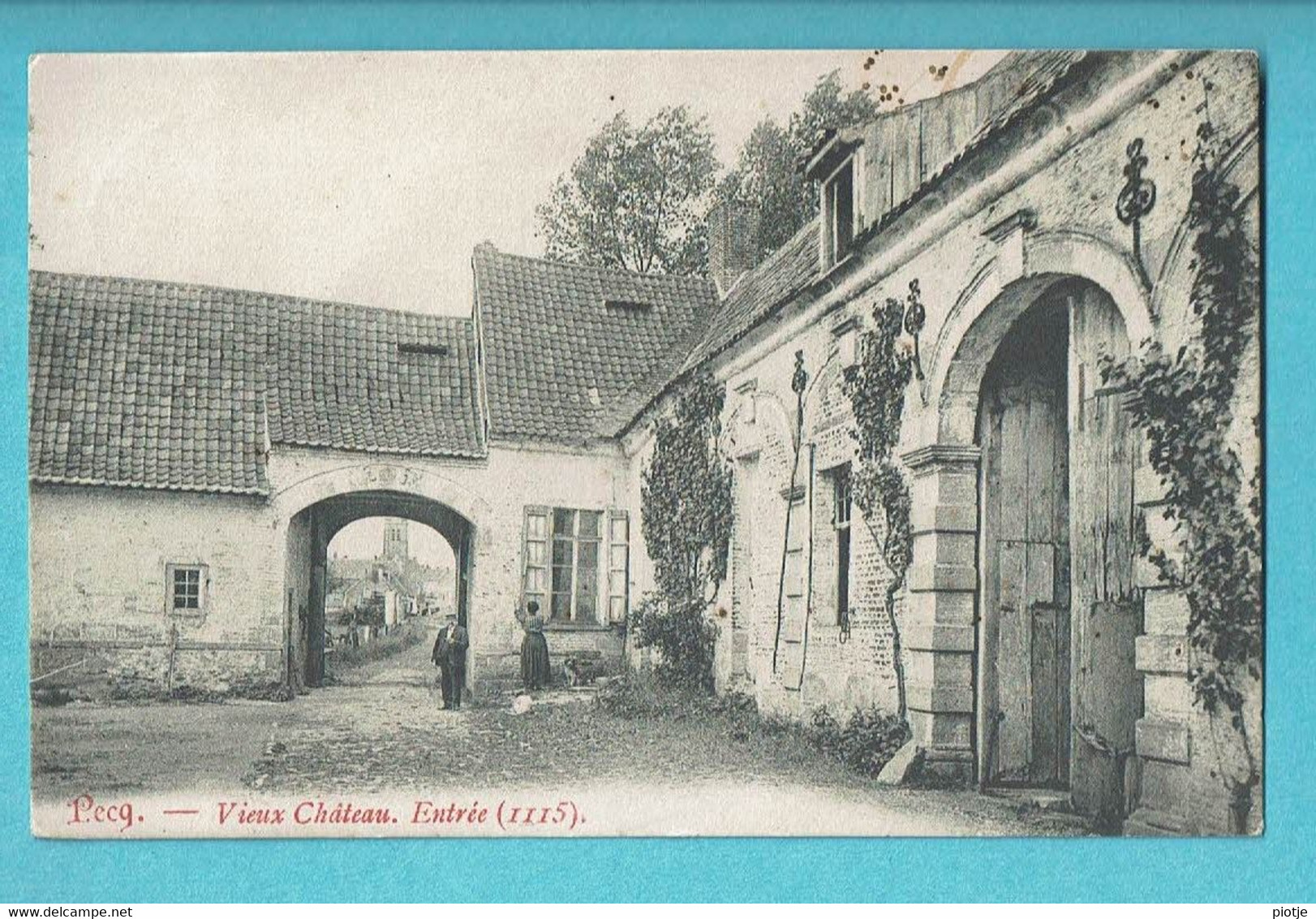 * Pecq (Hainaut - La Wallonie) * (Editeur Leclercq Rousseau) Vieux Chateau, Entrée (1115), Kasteel, Old, Animée, TOP - Pecq