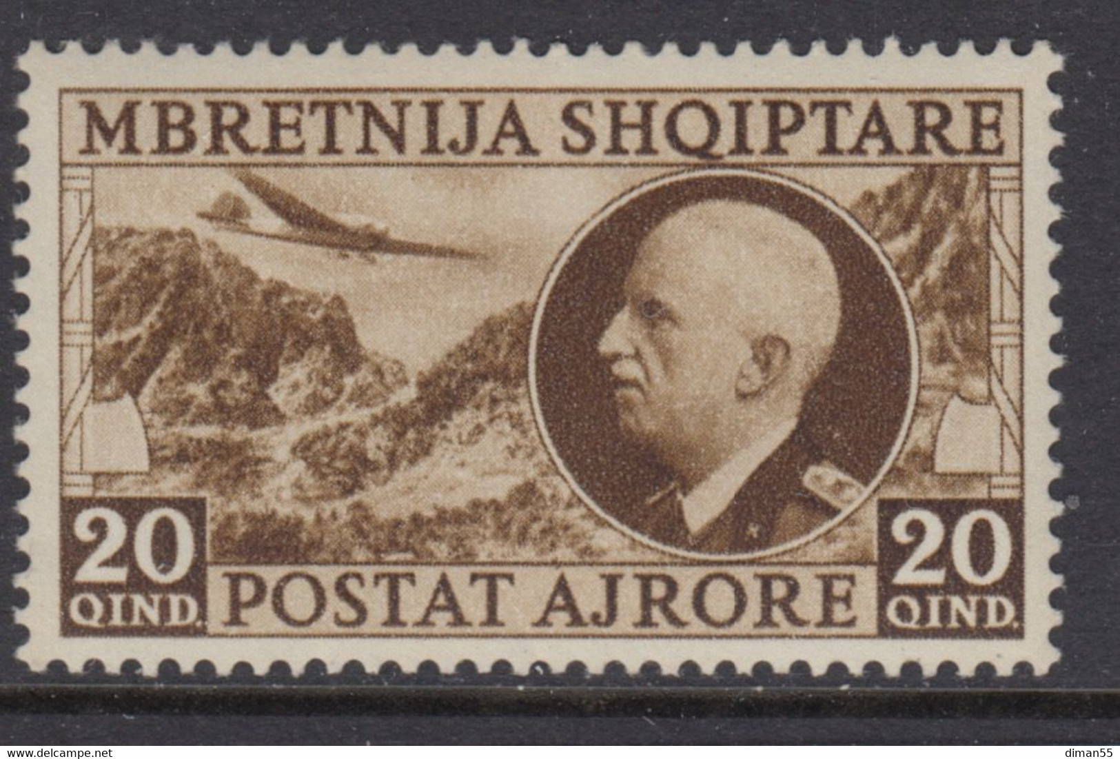 ITALIA - 1939 Occupazione ALBANIA Posta Aerea N.4 - Cat. 325 Euro - Gomma Integra - MNH** - Albania