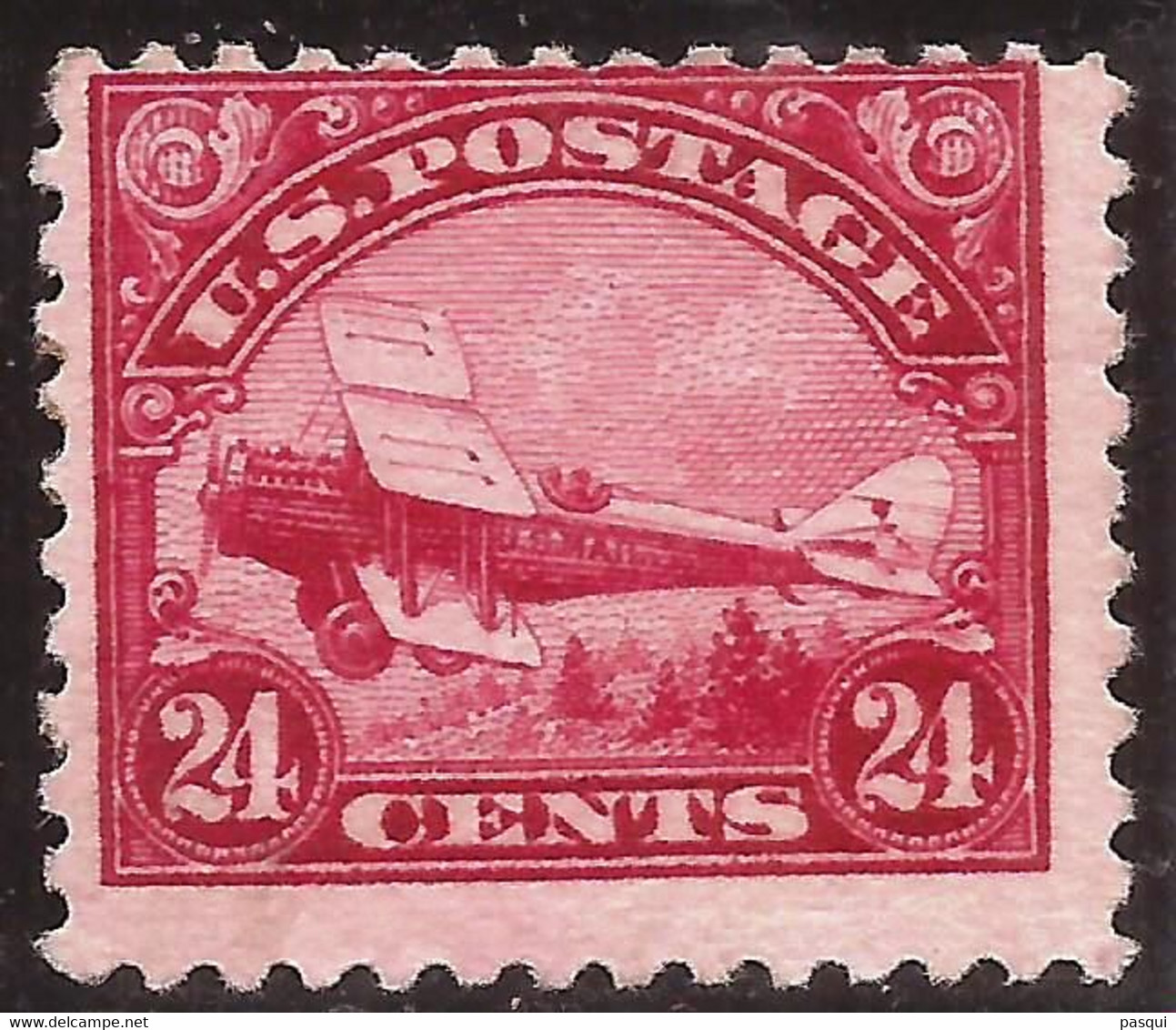 EE.UU. -  Fx. 529 - Yv. Ae. 6 - 24 C. Rojo Carmin - De Havilland - 1923 - ** - 1b. 1918-1940 Unused
