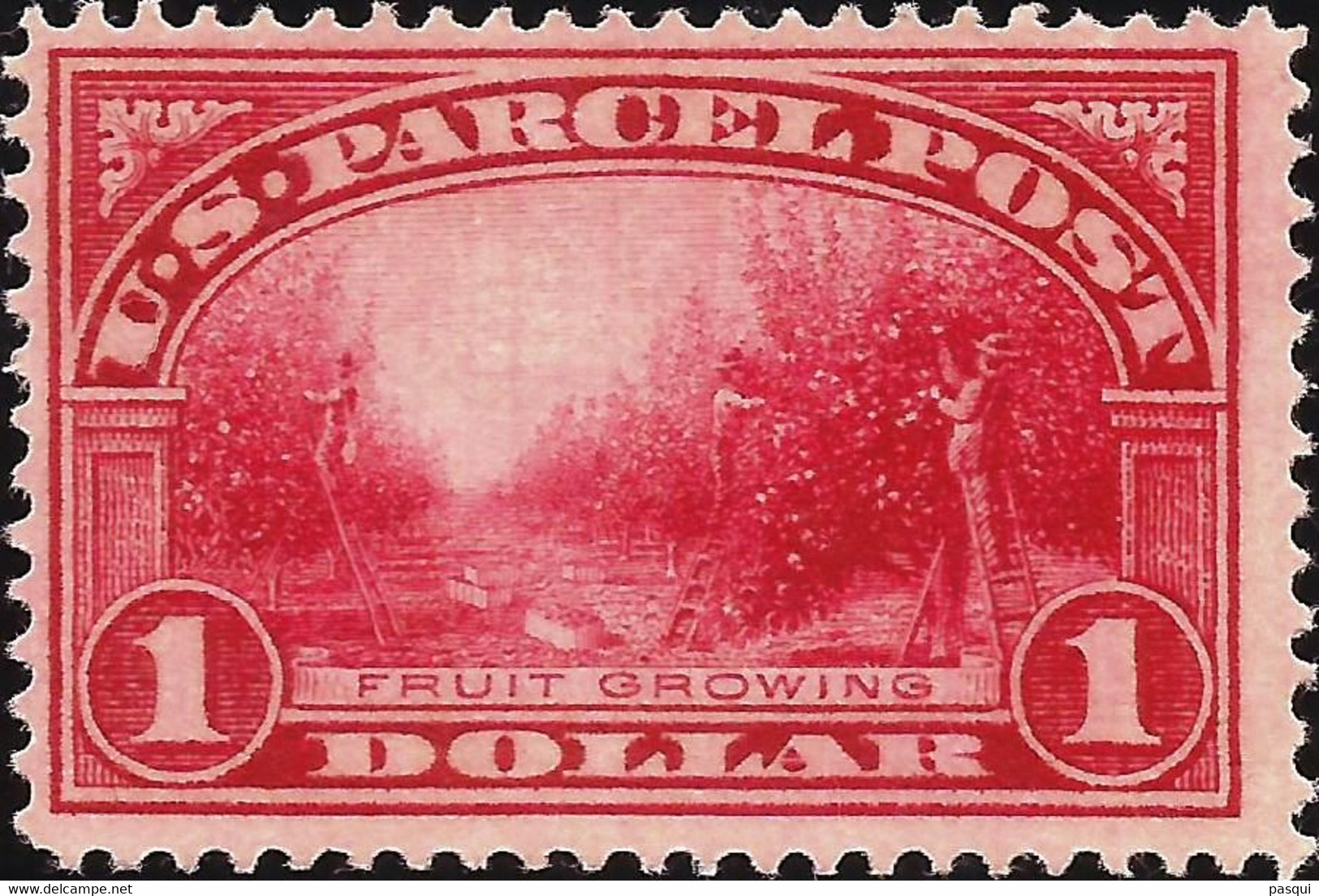 EE.UU. -  Fx. 16- Yv. P.P. 12 - $ 1.- C. Rojo - Fruticultura - 1912 - * - Parcel Post & Special Handling