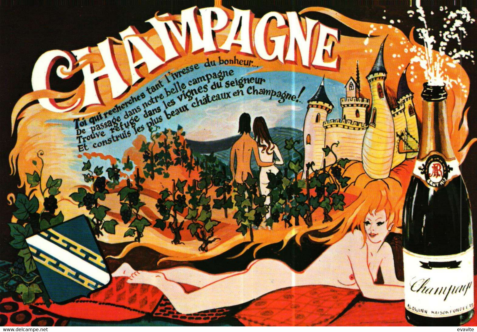 CPM    Photo R. Allouin    -  EN CHAMPAGNE  (femme Nue Sur Des Coussins) - Champagne-Ardenne