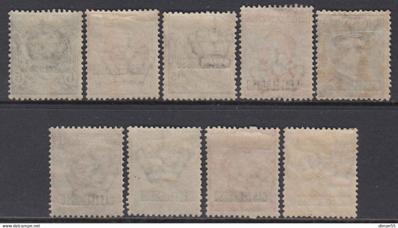 ITALIA - CASTELROSSO N.1-9 - Cv 480 Euro - Linguellati - MH* - Castelrosso