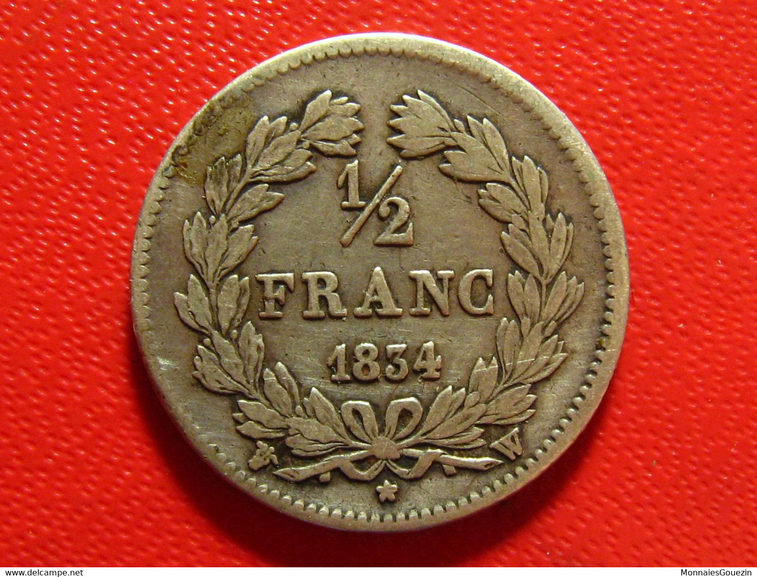 France - 1/2 Franc 1834 W Lille Louis Philippe 5119 - 1/2 Franc