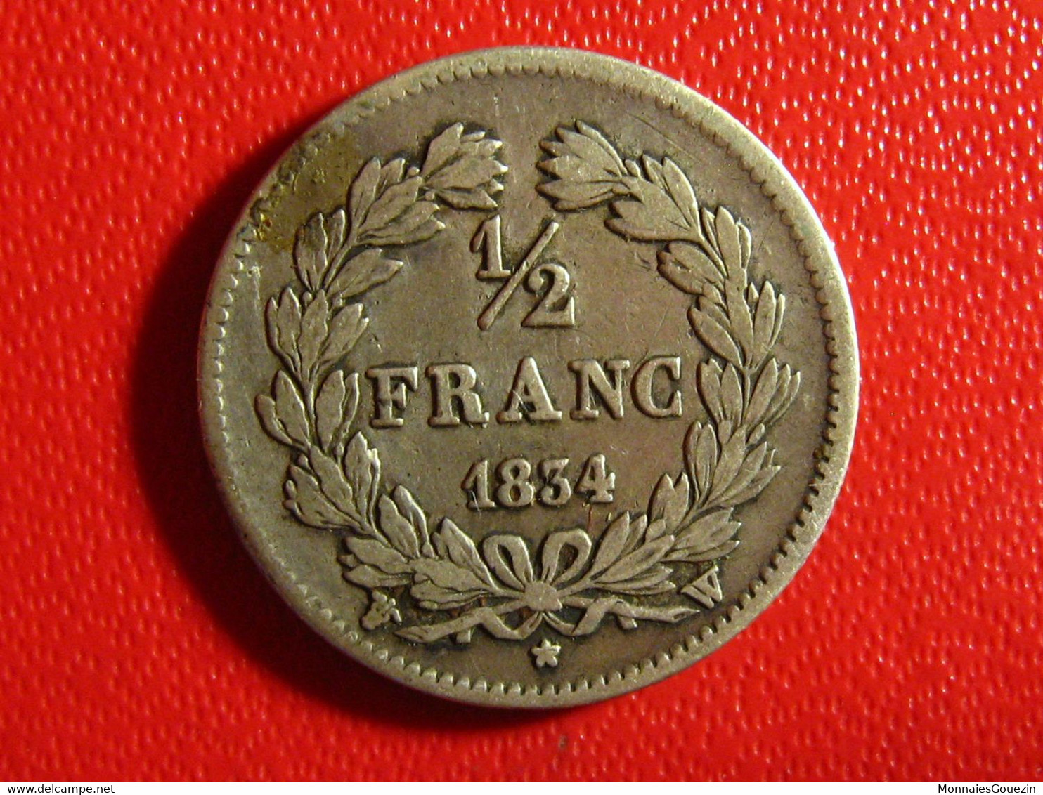 France - 1/2 Franc 1834 W Lille Louis Philippe 5119 - 1/2 Franc