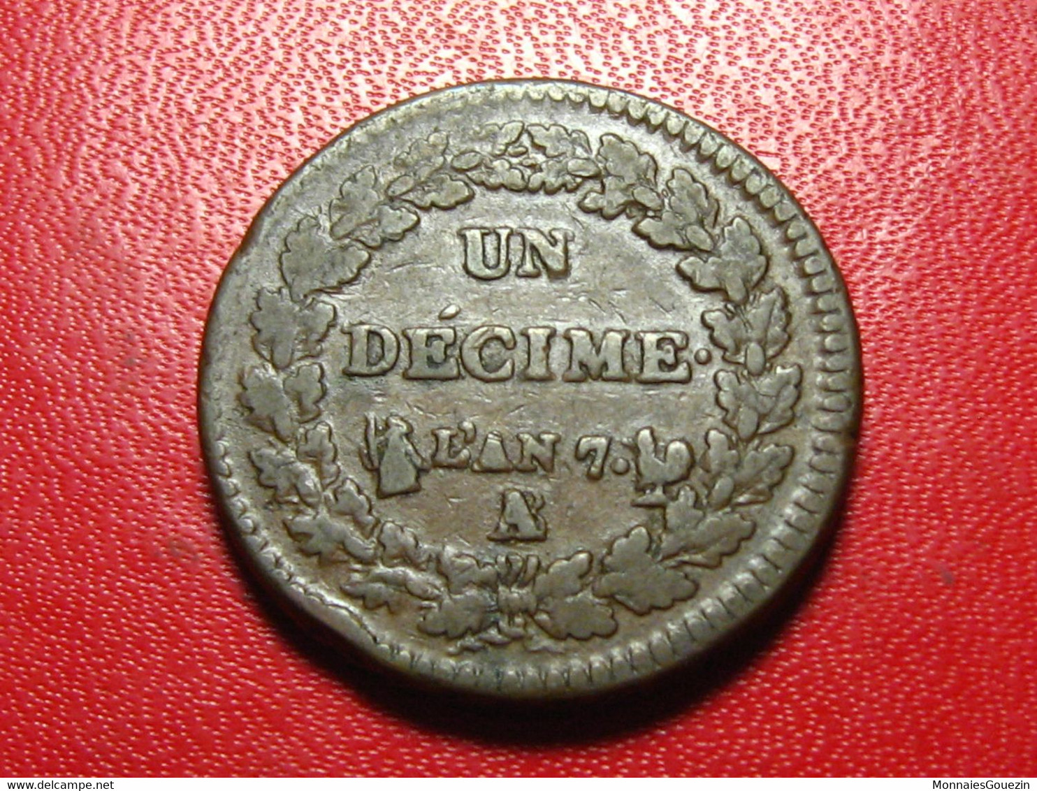 France - Décime An 7/5 A/B Paris/Rouen Dupré - Magnifique Coin Choqué 5088 - 1795-1799 Direttorio