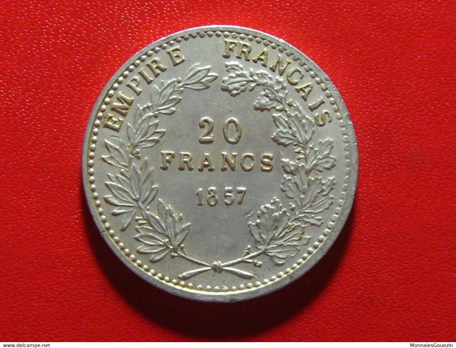 France - Essai 20 Francs 1857 Aluminium Barre - Rare, Voir Article CGB 4994 - Essais, Piéforts, épreuves & Flans Brunis