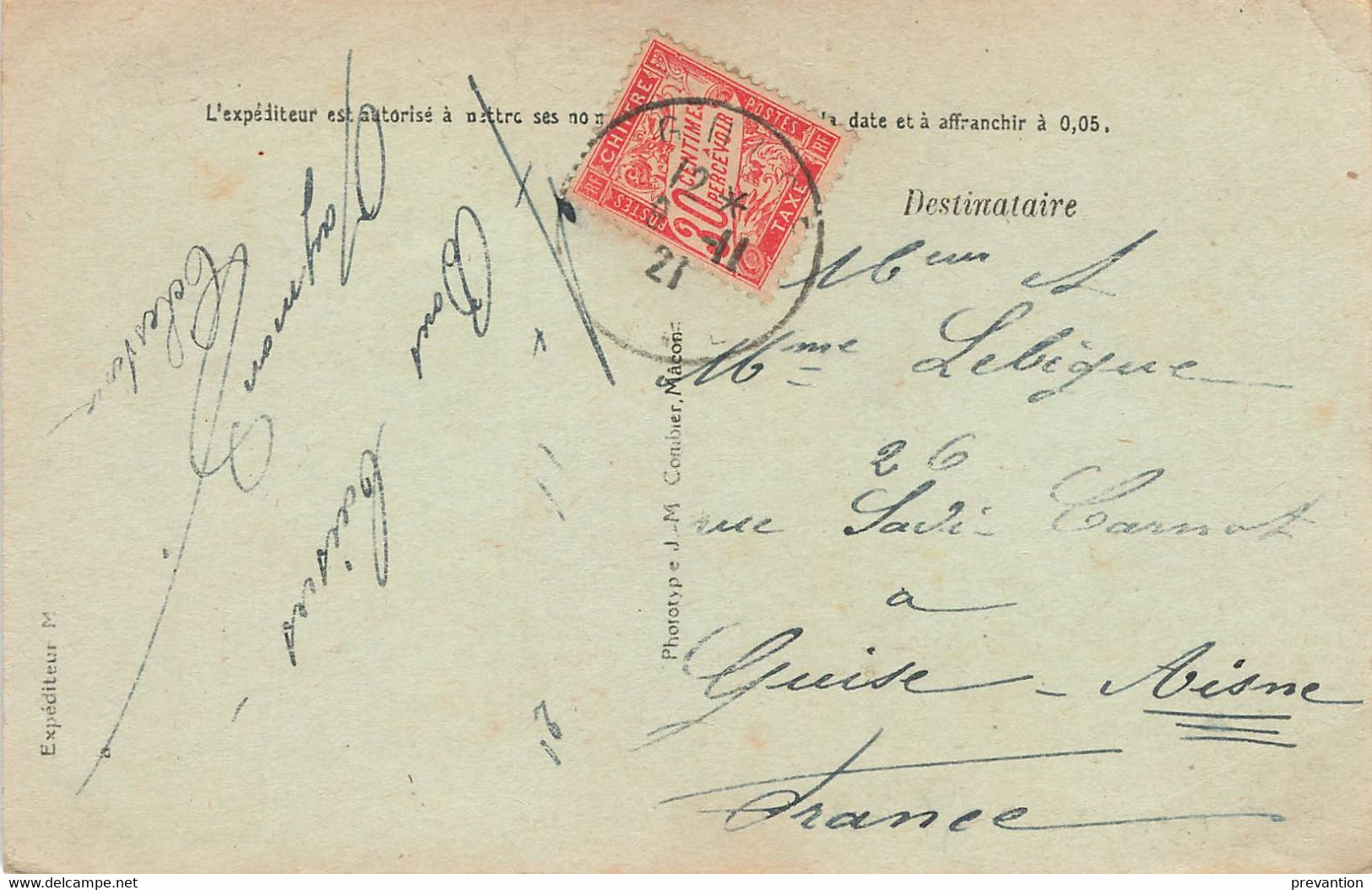 LAHAGE - Vue Générale - Carte Circulé En 1921 Avec Cachet Postal "Bellefontaine-Luxembourg" - Tintigny