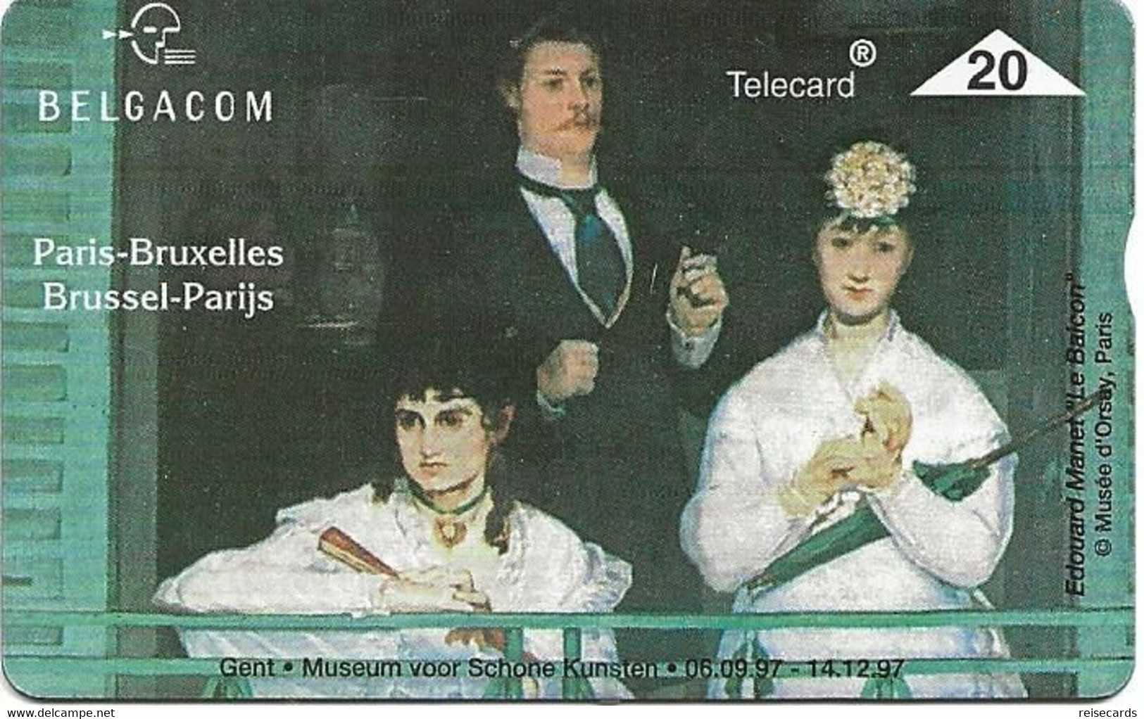 Belgium: Belgacom 708E CardEx 97 Bruxelles, Edouard Manet "Le Balcon" - Sans Puce