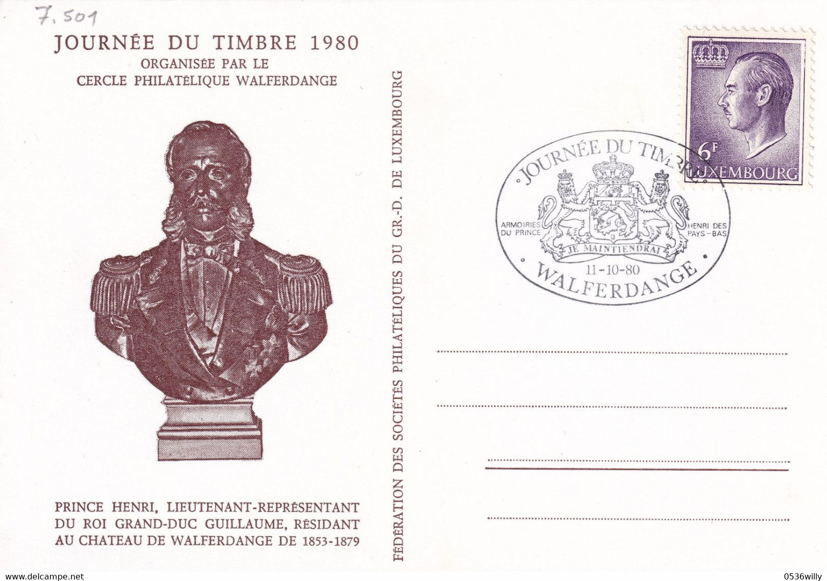 Walferdange Journée Du Timbre (7.501) - Lettres & Documents