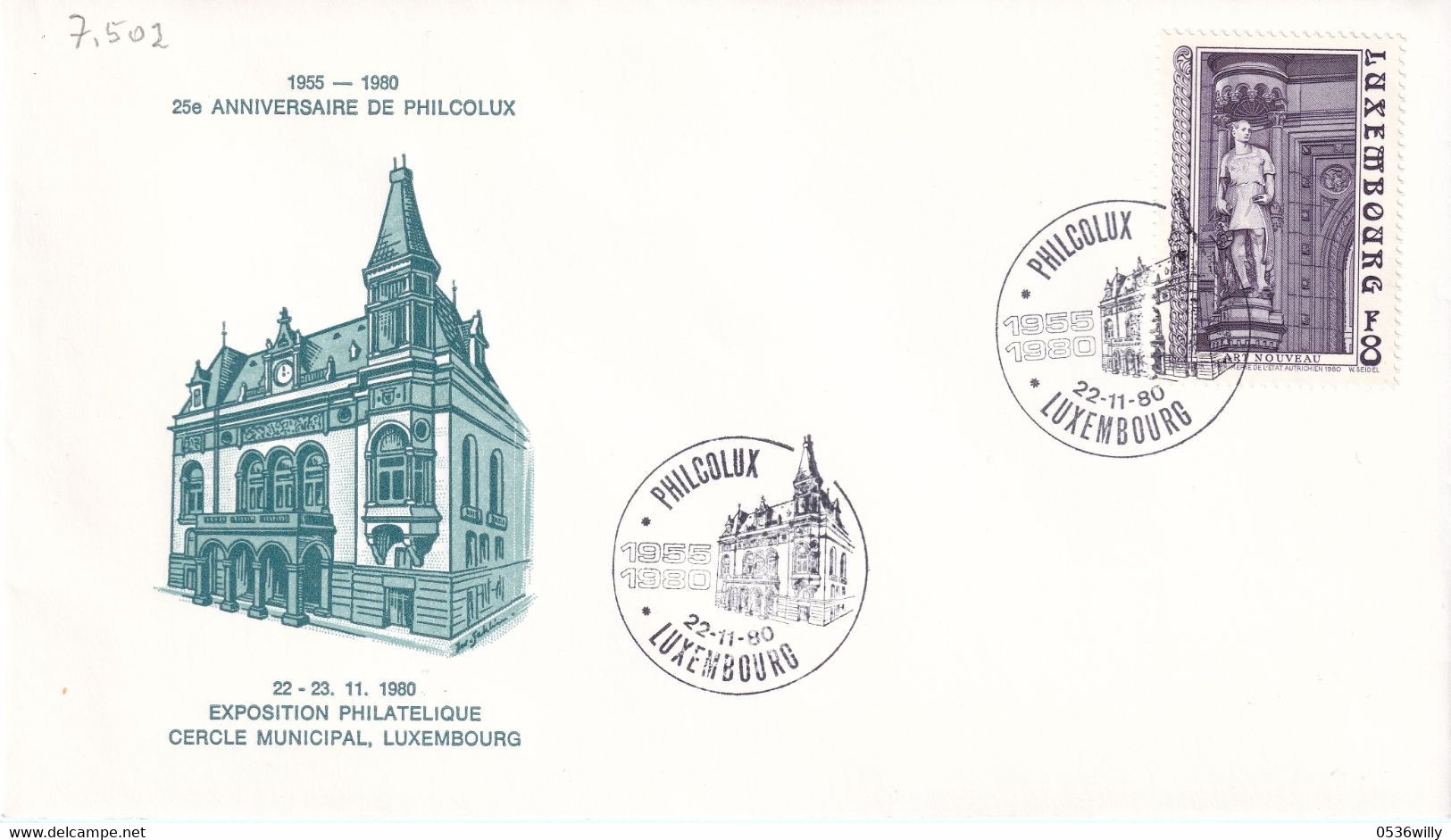 Luxembourg 1980 - Anniversaire PHILCOLUX (7.502) - Covers & Documents