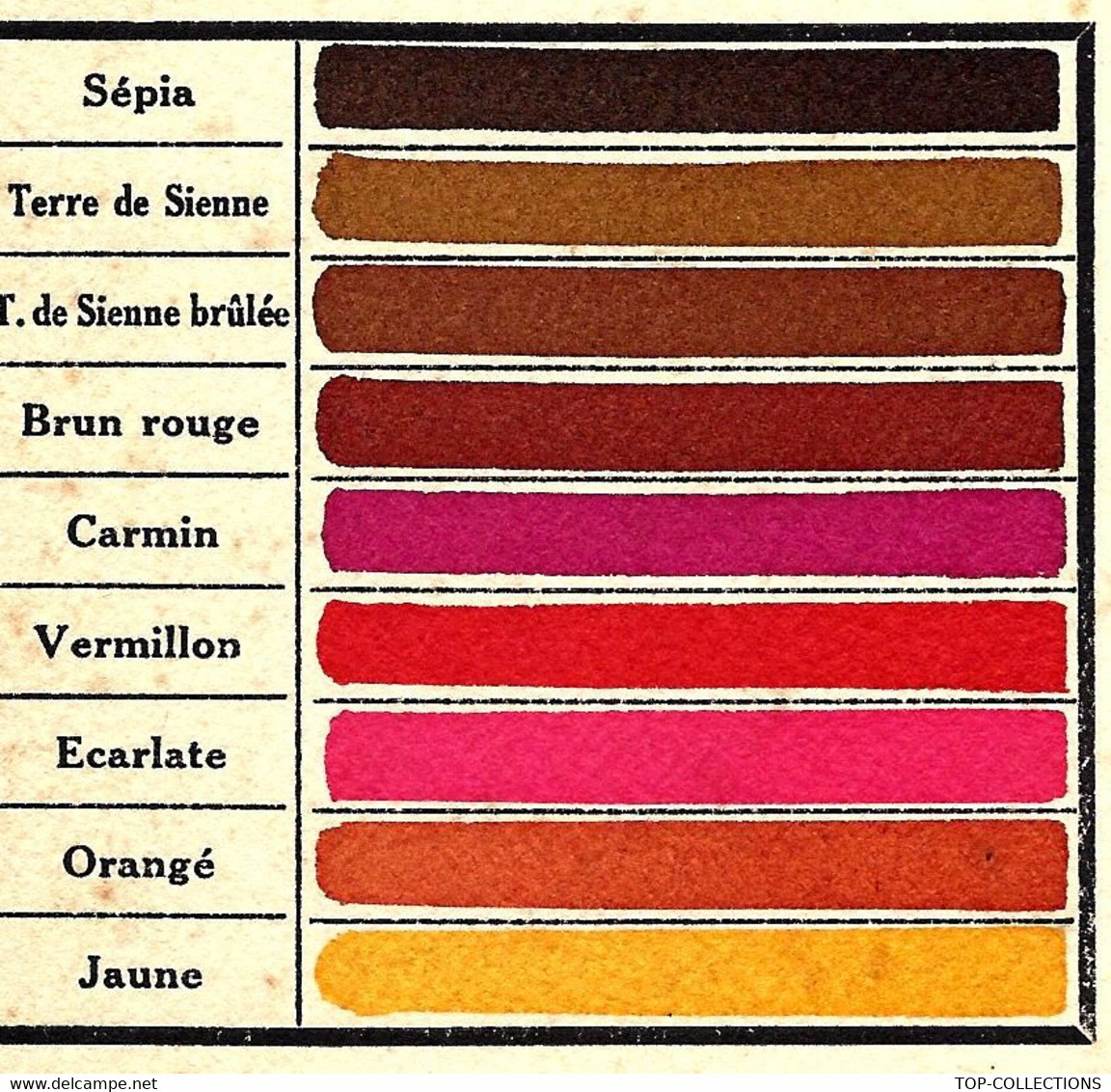 1920 1930   Superbe CARTE ECHANTILLONS DE COULEURS J.M. PAILLARD « Yang Tsé » - Advertising