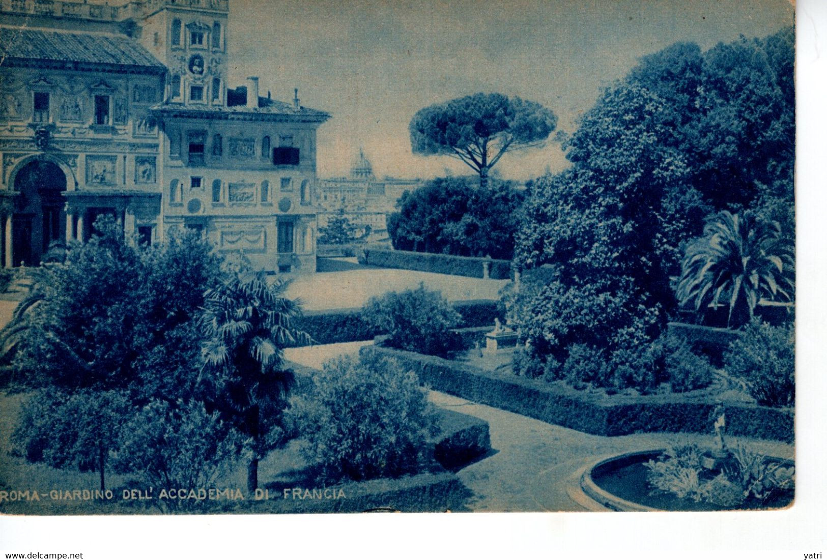 Roma - Giardino Dell'accatemia Di Francia (viaggiata Per La Francia, 1921) - Parks & Gärten